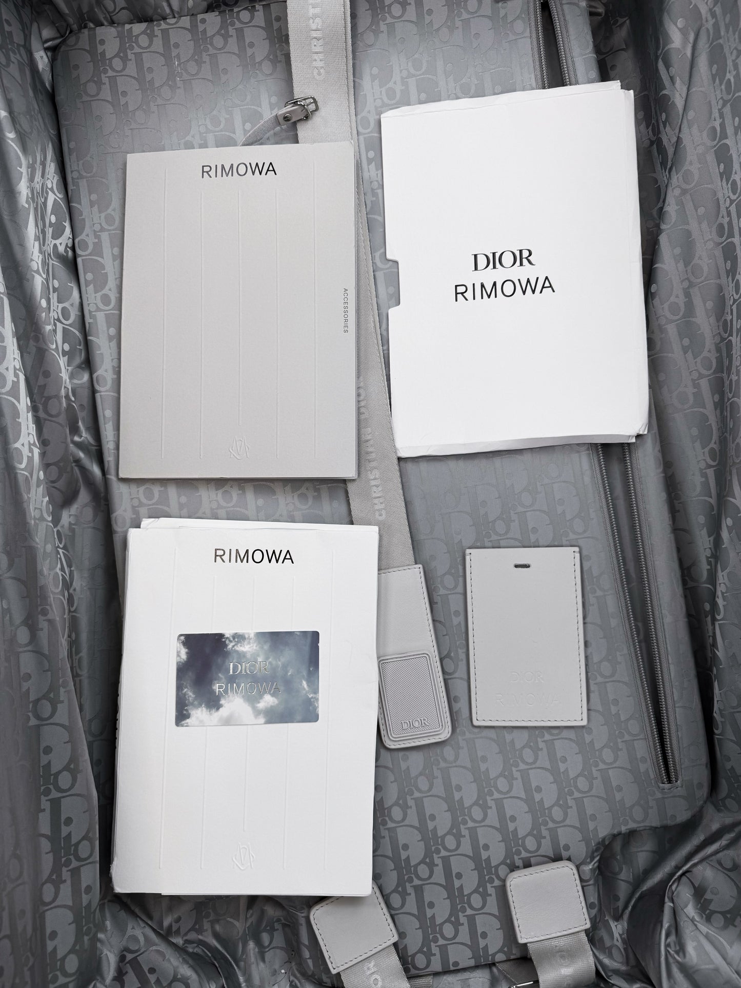 SS20 Dior x Rimowa Large Oblique Monogram 4 Wheel Aluminum Suitcase