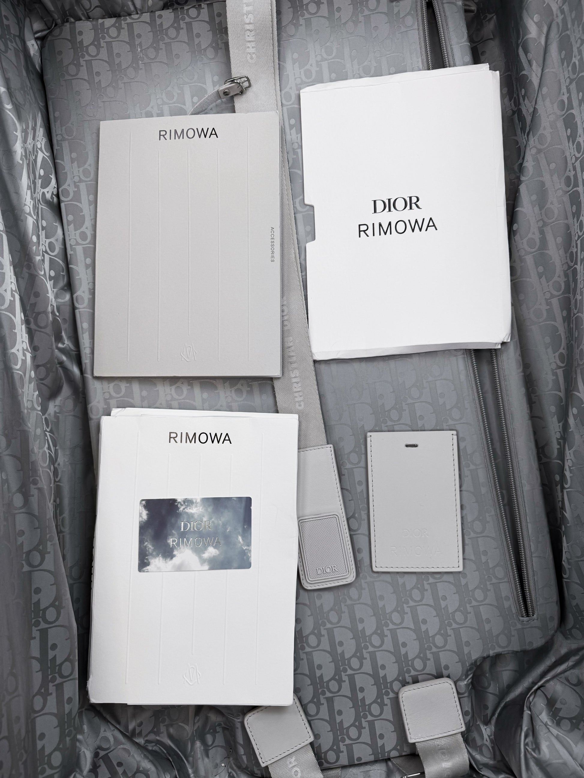 SS20 Dior x Rimowa Large Oblique Monogram 4 Wheel Aluminum Suitcase