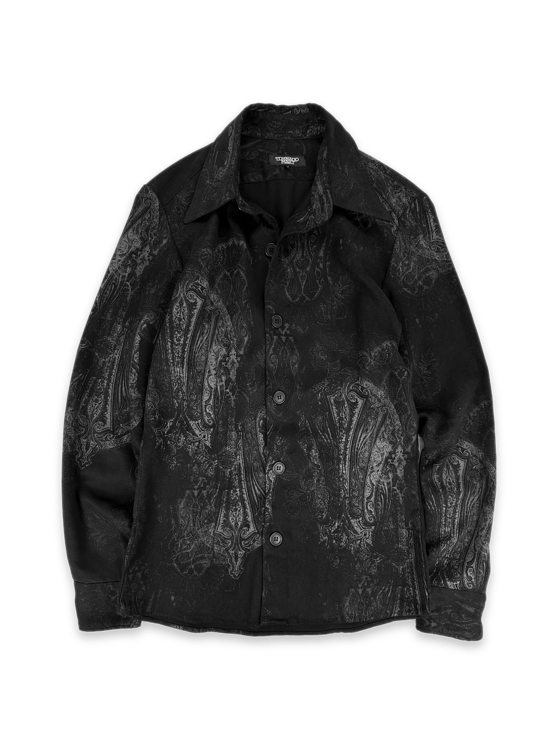 00s Tornado Mart Gothic Dagger Collar Long Sleeve Shirt