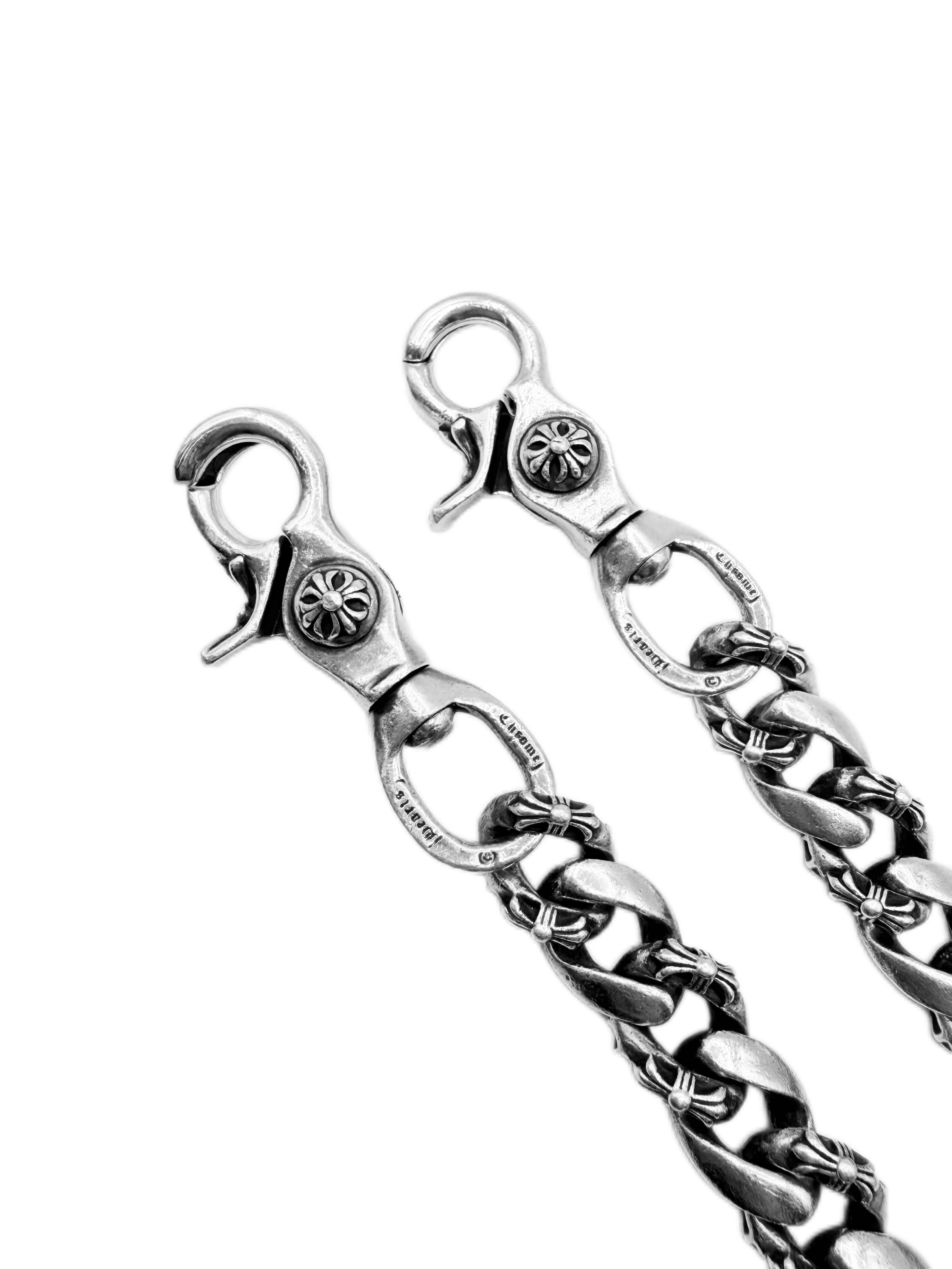 Chrome Hearts XL 23 in Fancy Cuban Link Double Lobster Clasp Wallet Chain