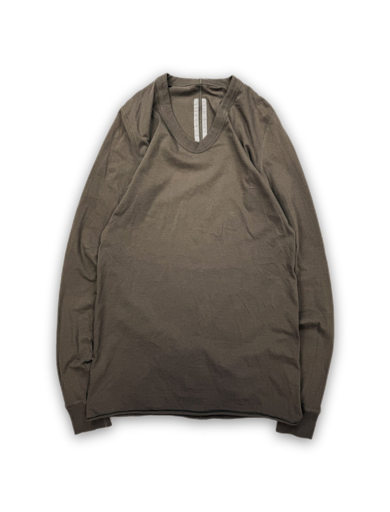 AW19 Rick Owens ‘Larry’ V-Neck Dust Long Sleeve Shirt