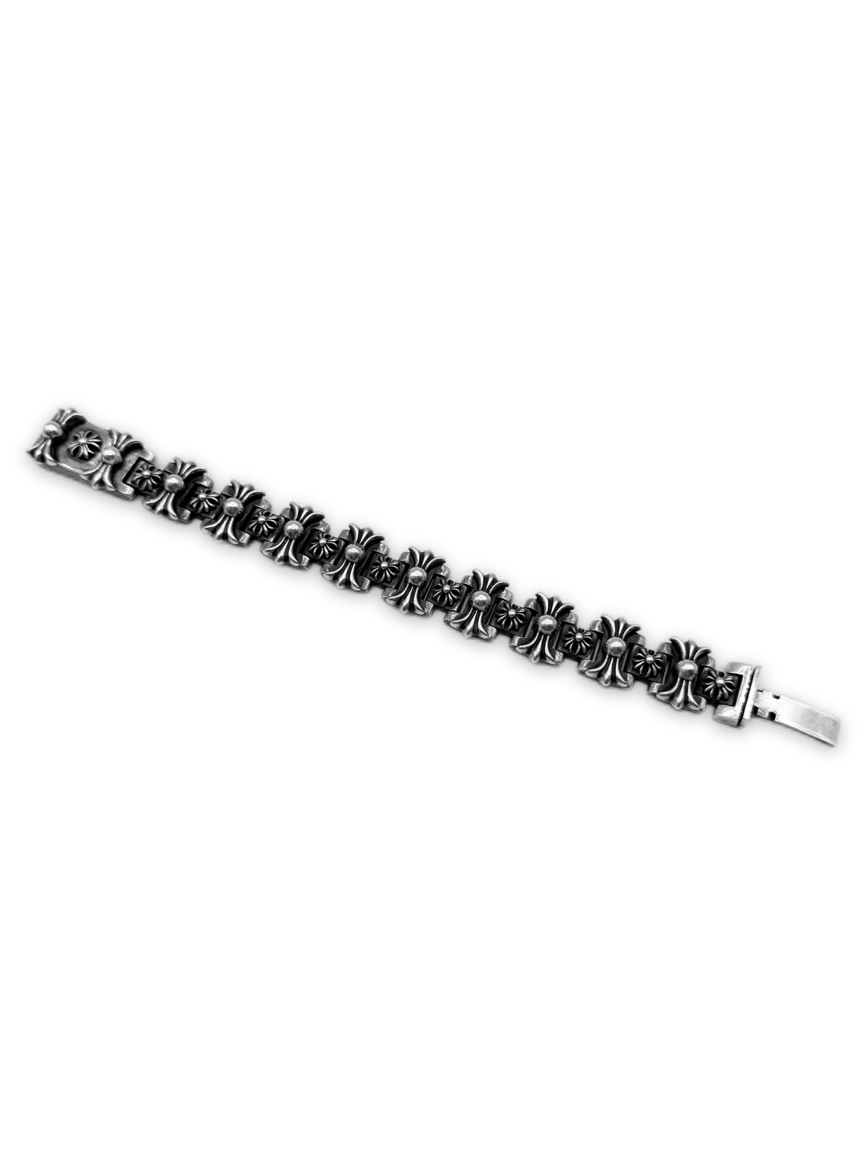 Chrome Hearts ‘H Link’ .925 Silver Fleur Plus Bracelet