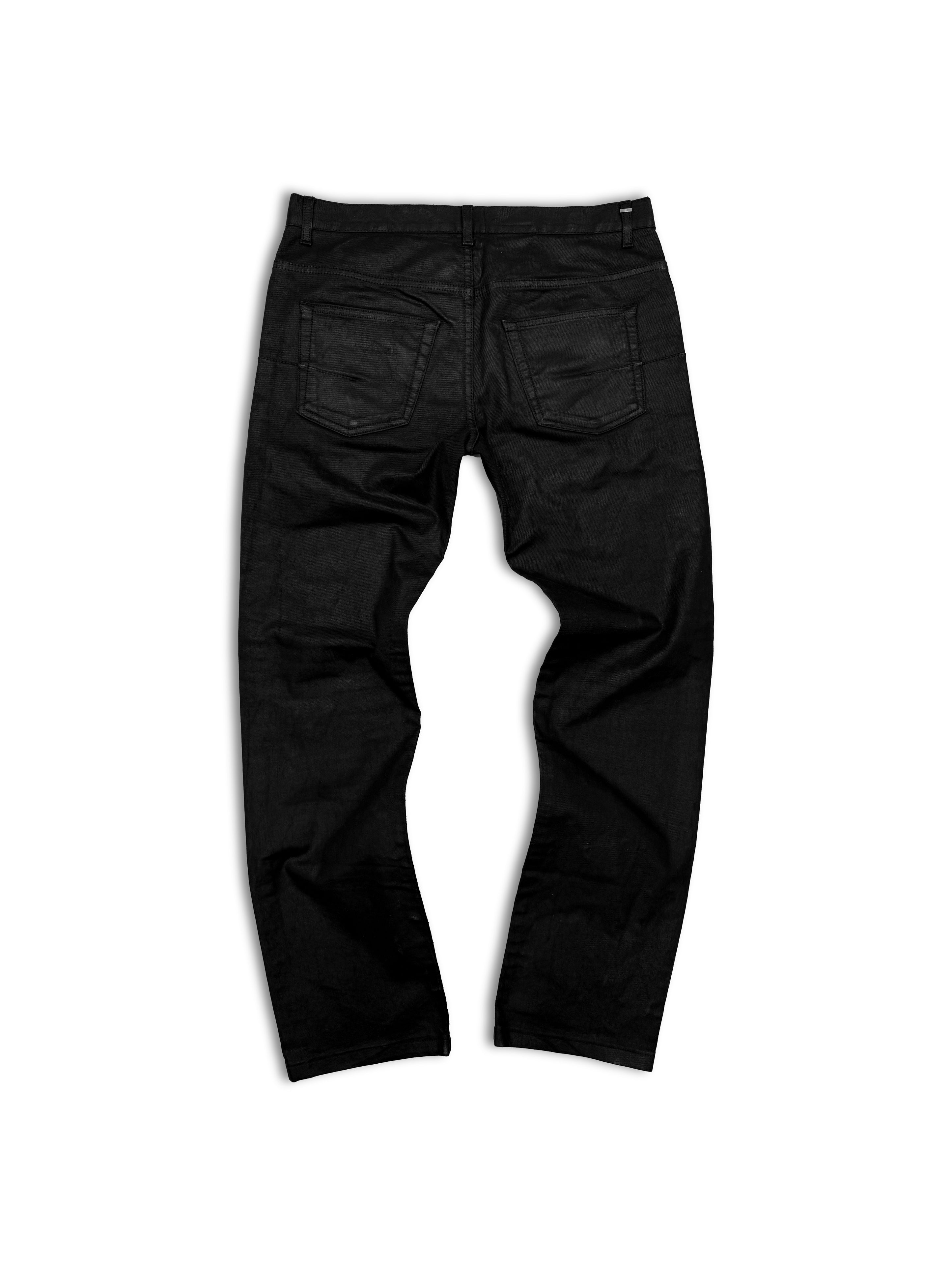 00s Dior by Hedi Slimane Waxed Black Slim Cut Denim