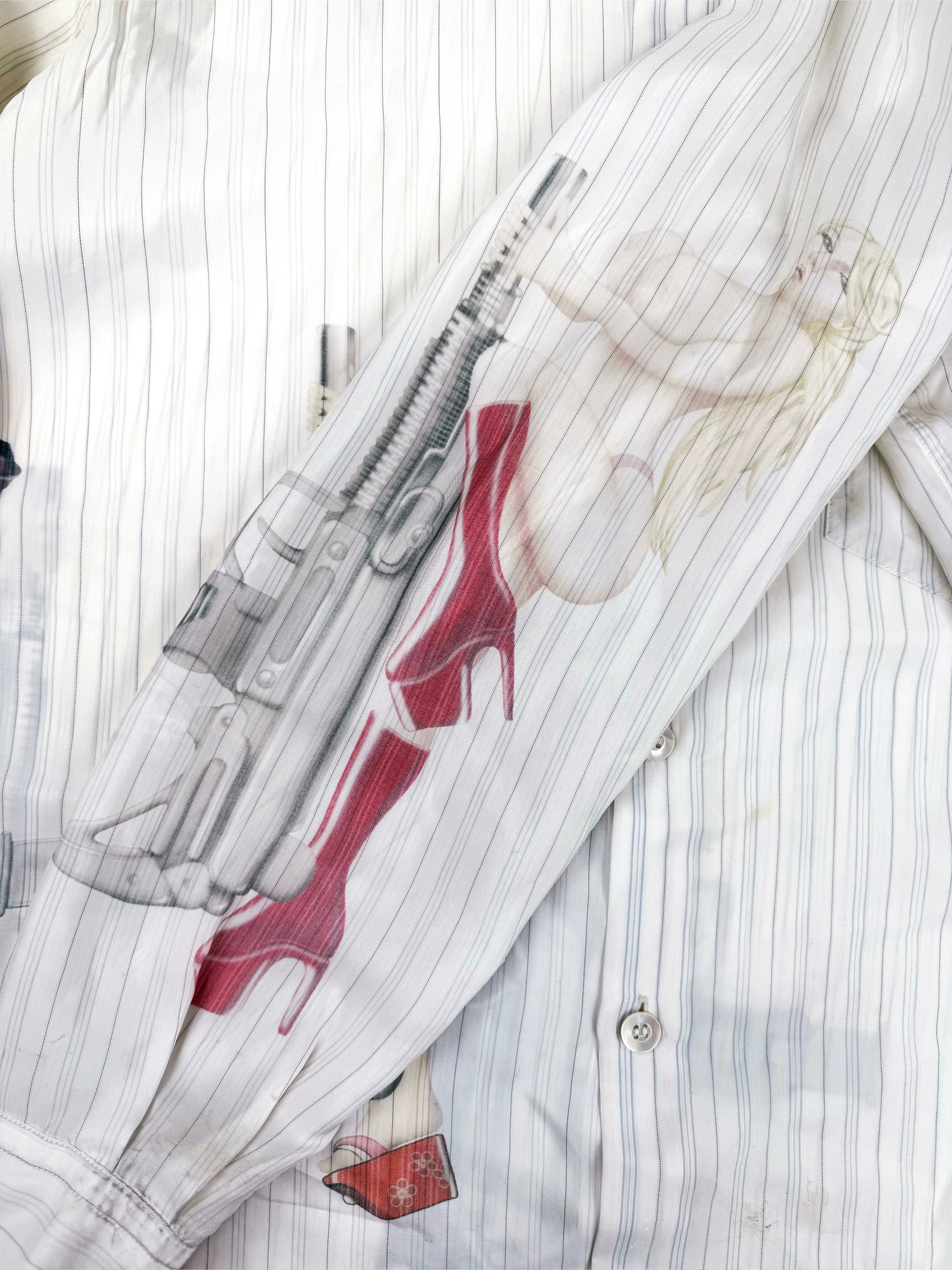 AW08 Yohji Yamamoto x Justin Davis Y’s Pin Up Uzi Button Up Long Sleeve Shirt