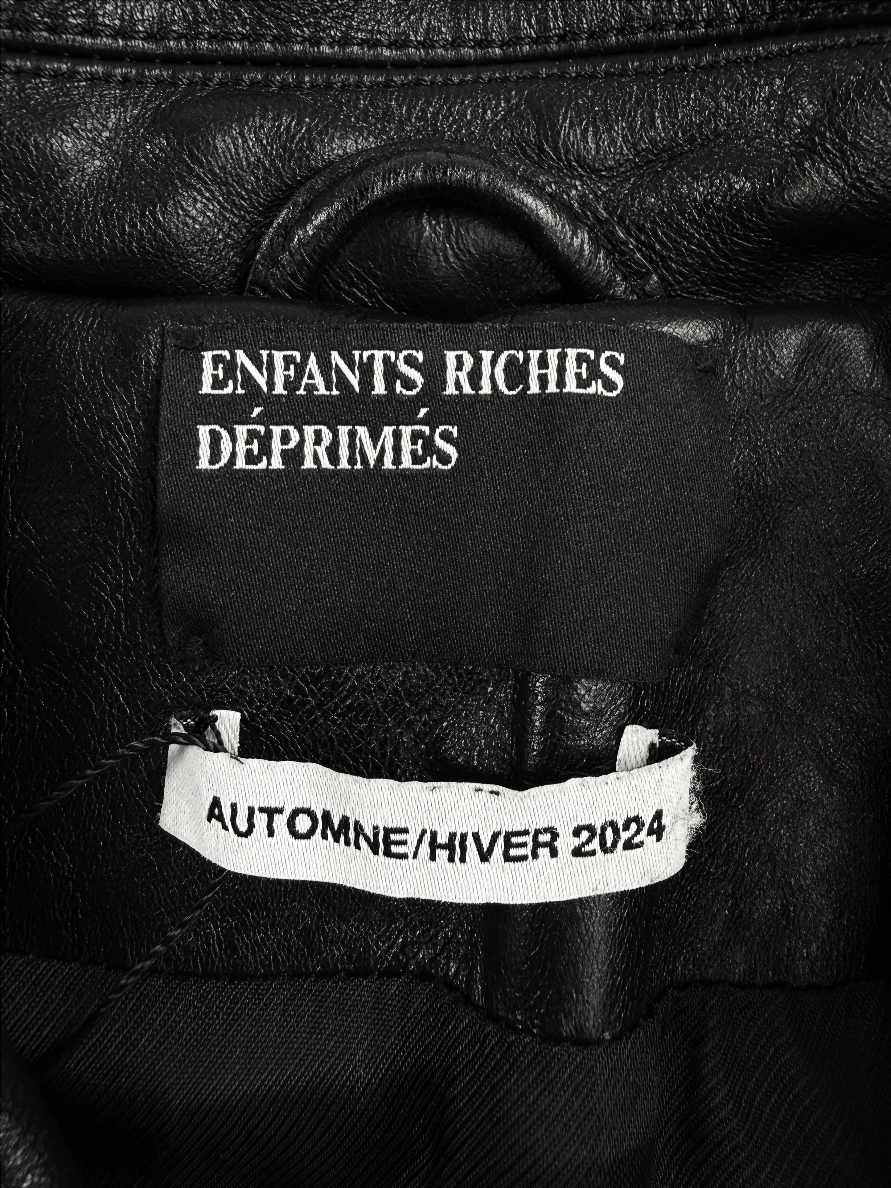 AW24 Enfants Riches Deprimes ‘Midnight Oil’ Black Leather Jacket