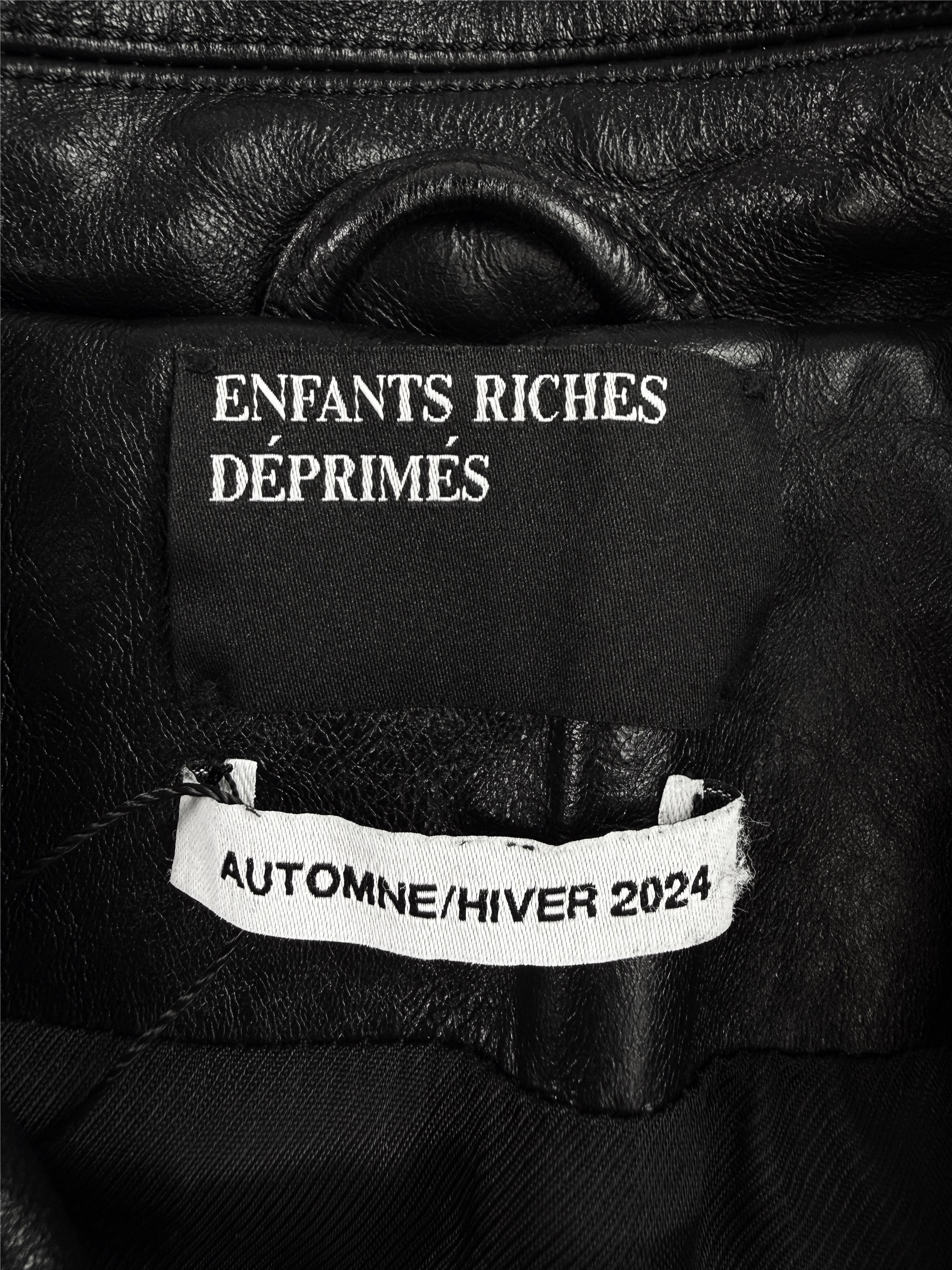 AW24 Enfants Riches Deprimes ‘Midnight Oil’ Black Leather Jacket