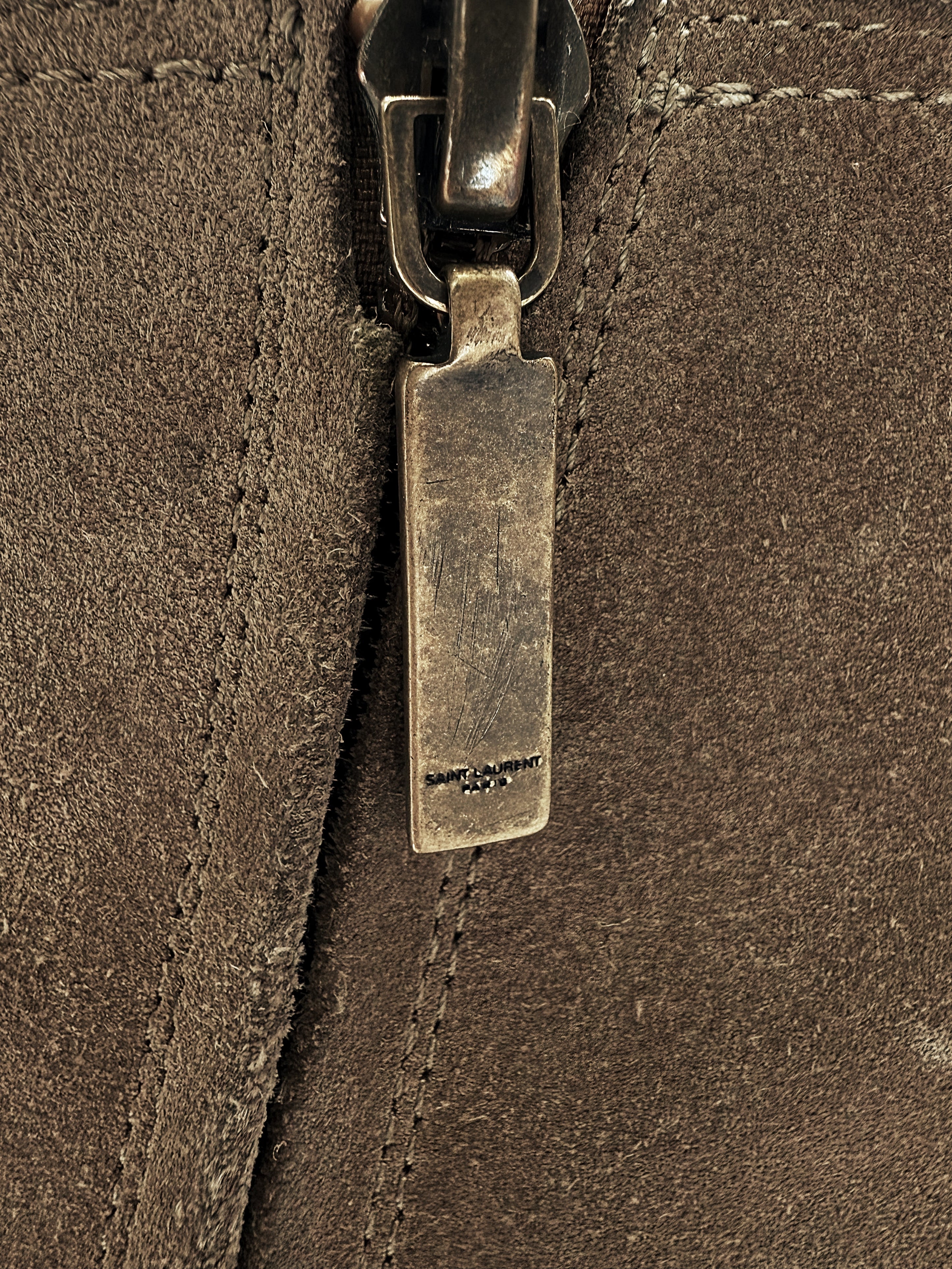 Saint Laurent Paris Suede Beige ‘Wyatt’ Side-zip Boots