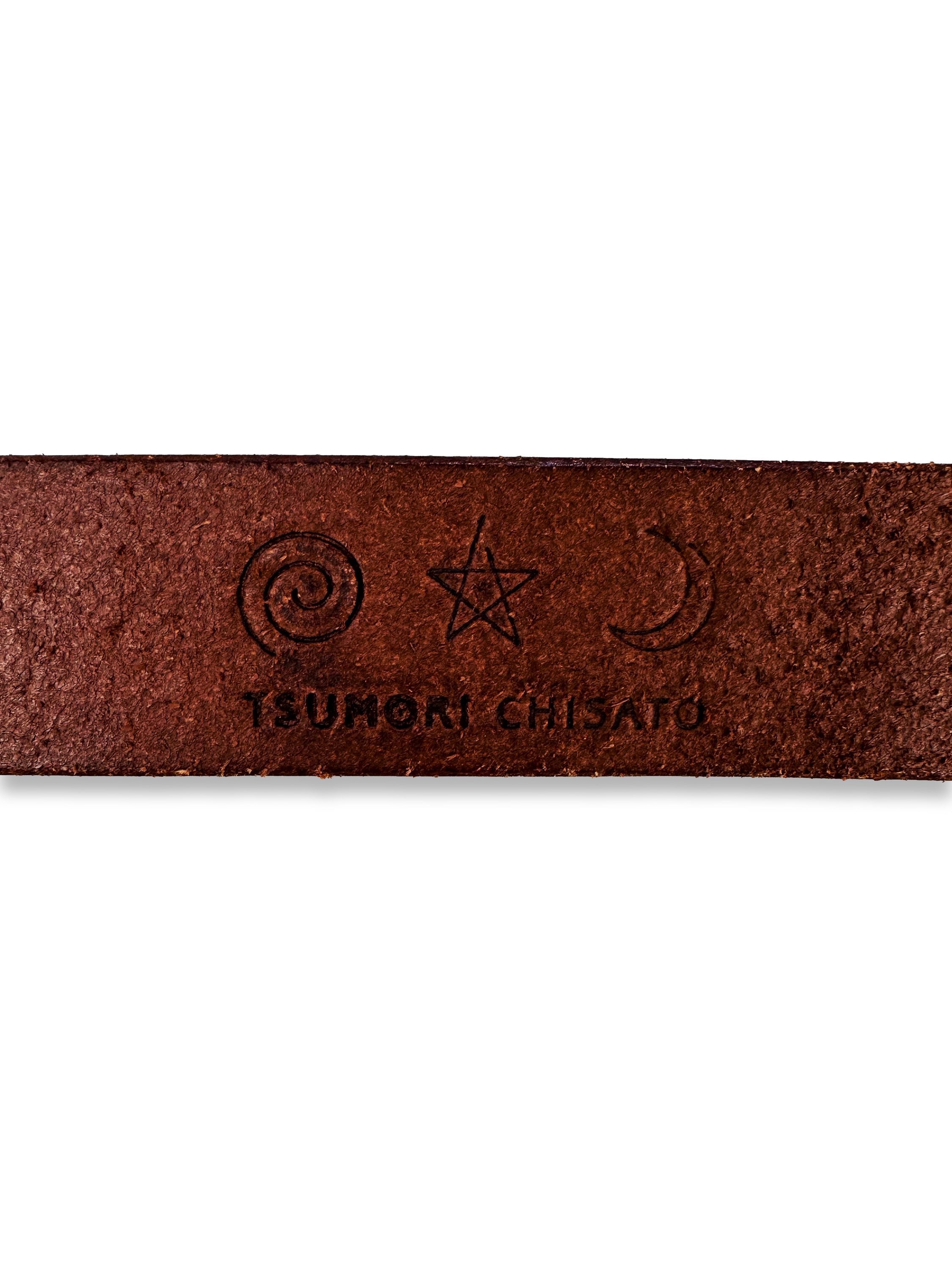 90s Tsumori Chisato Metallic Star Buckle Leather Belt