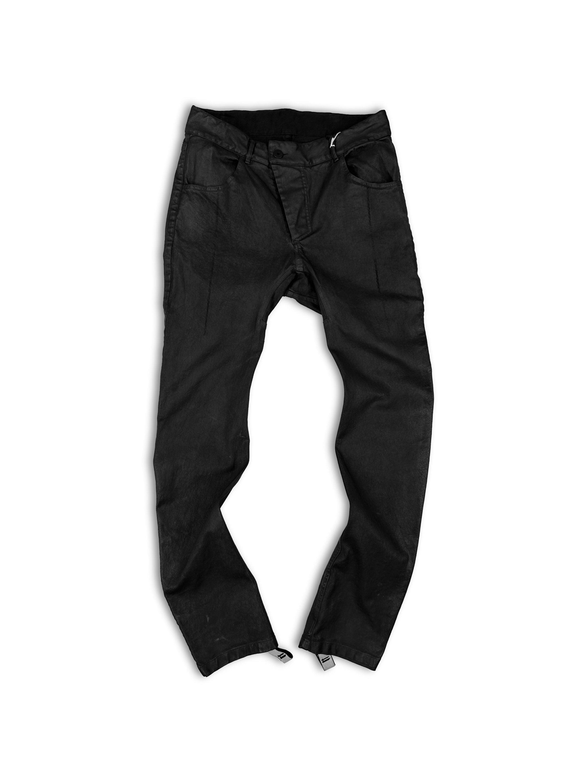 Boris Bidjan Saberi 11 Black Waxed Elongated Skinny Denim