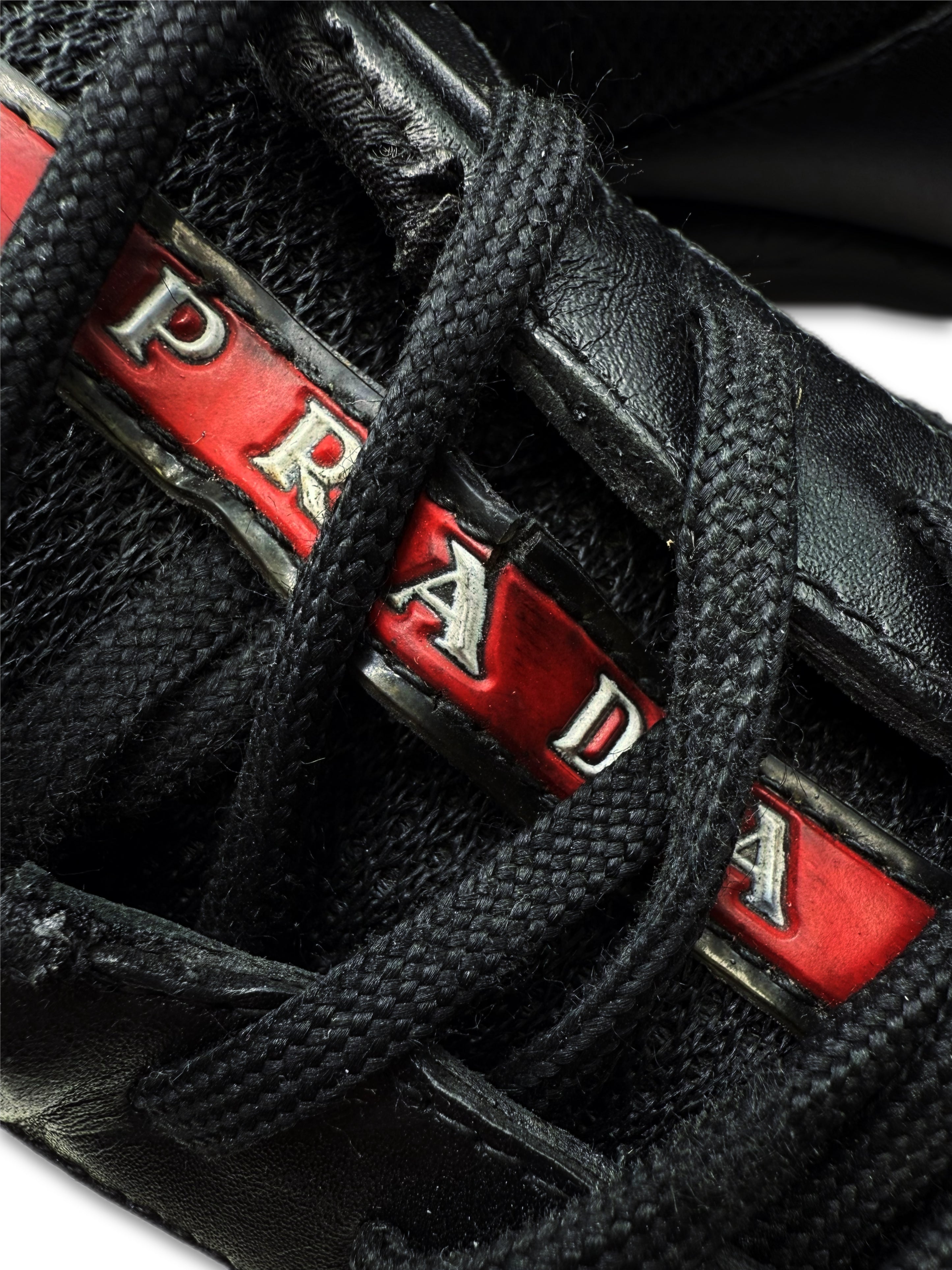 Prada ‘America’s Cup’ Black Leather Linea Rossa Sneakers