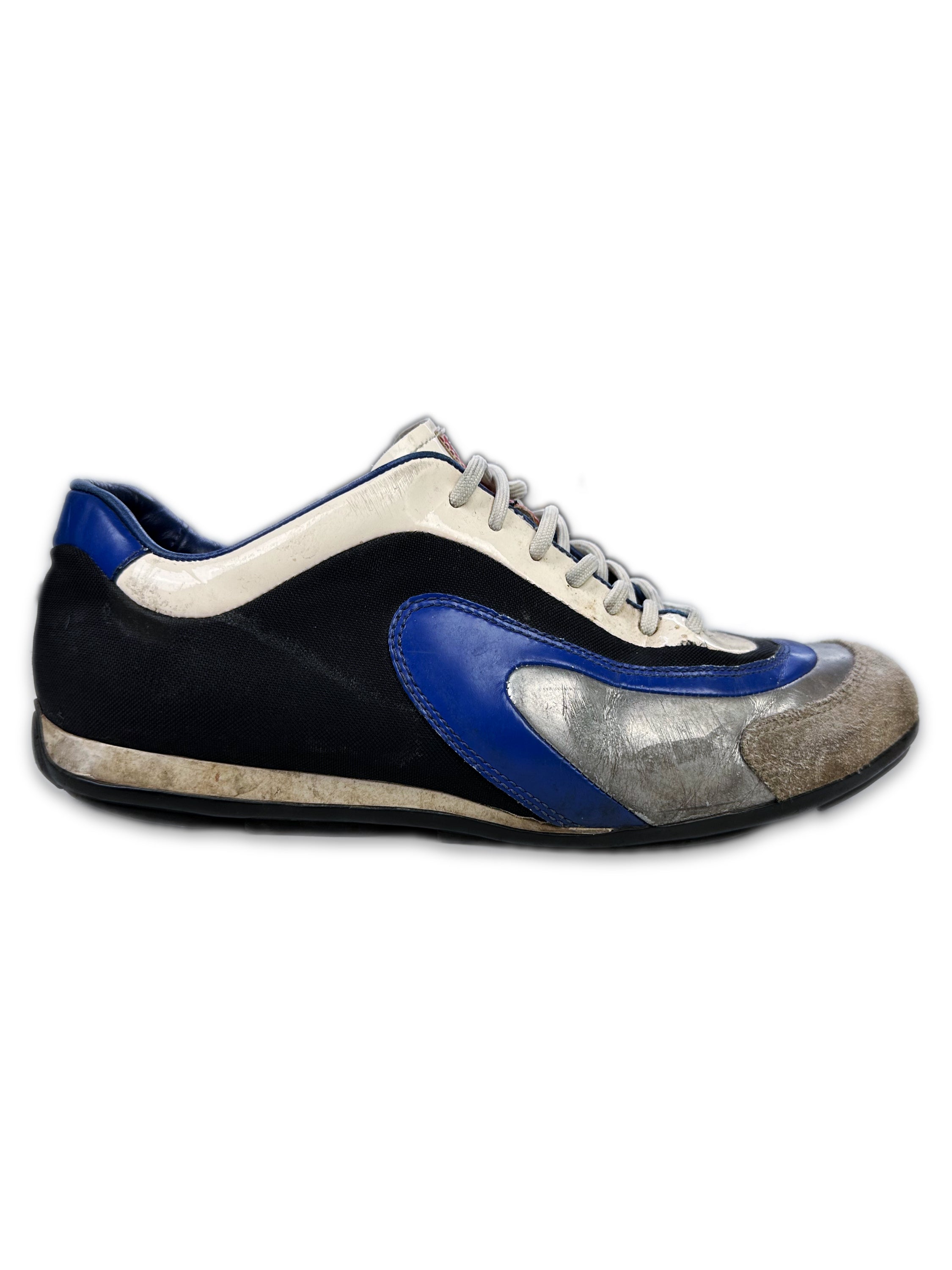 00s Prada Linea Rossa Leather Red Tab Sneakers
