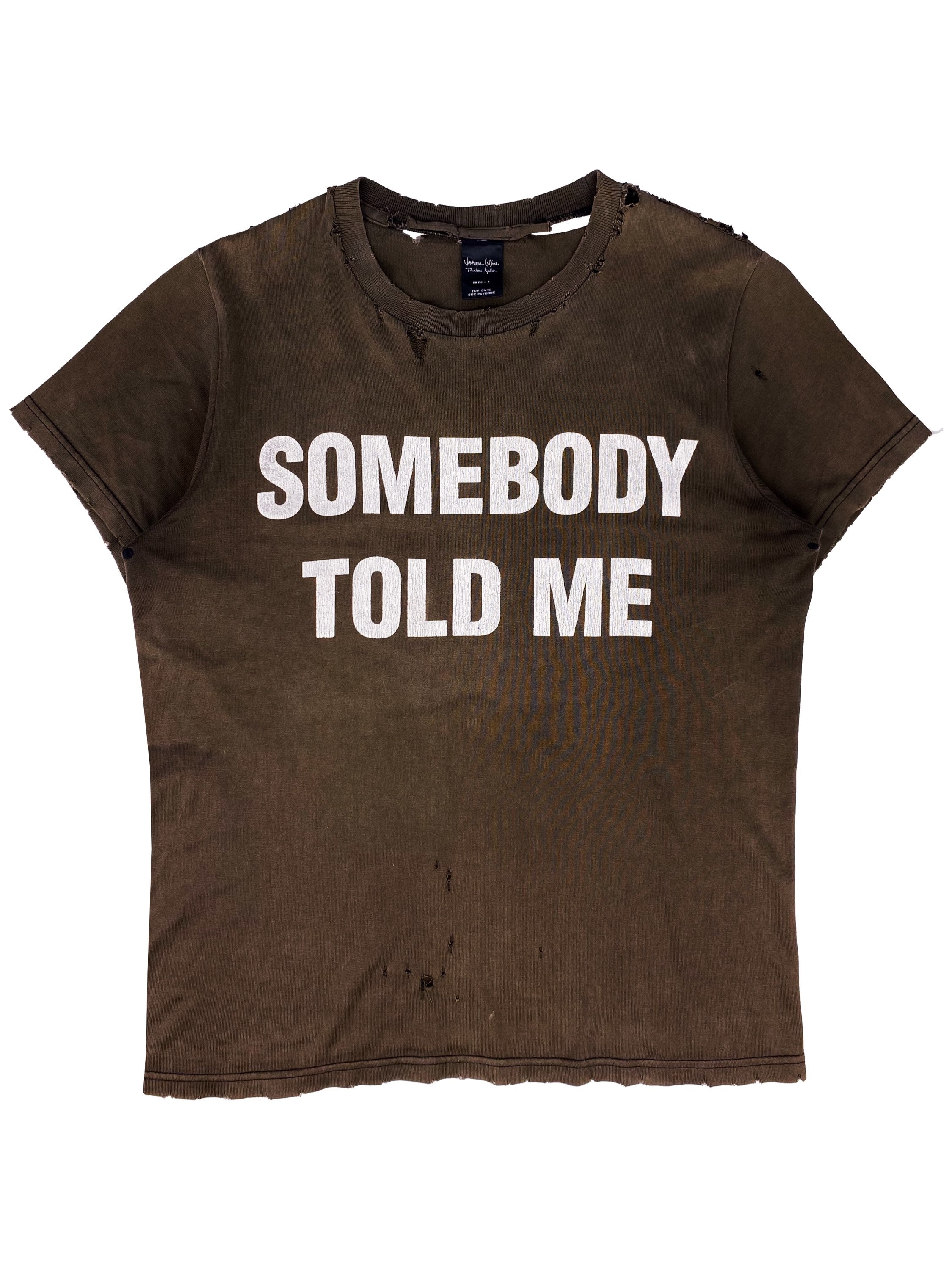 AW02 Number (N)ine ‘Somebody’ John Lennon Slogan T-Shirt