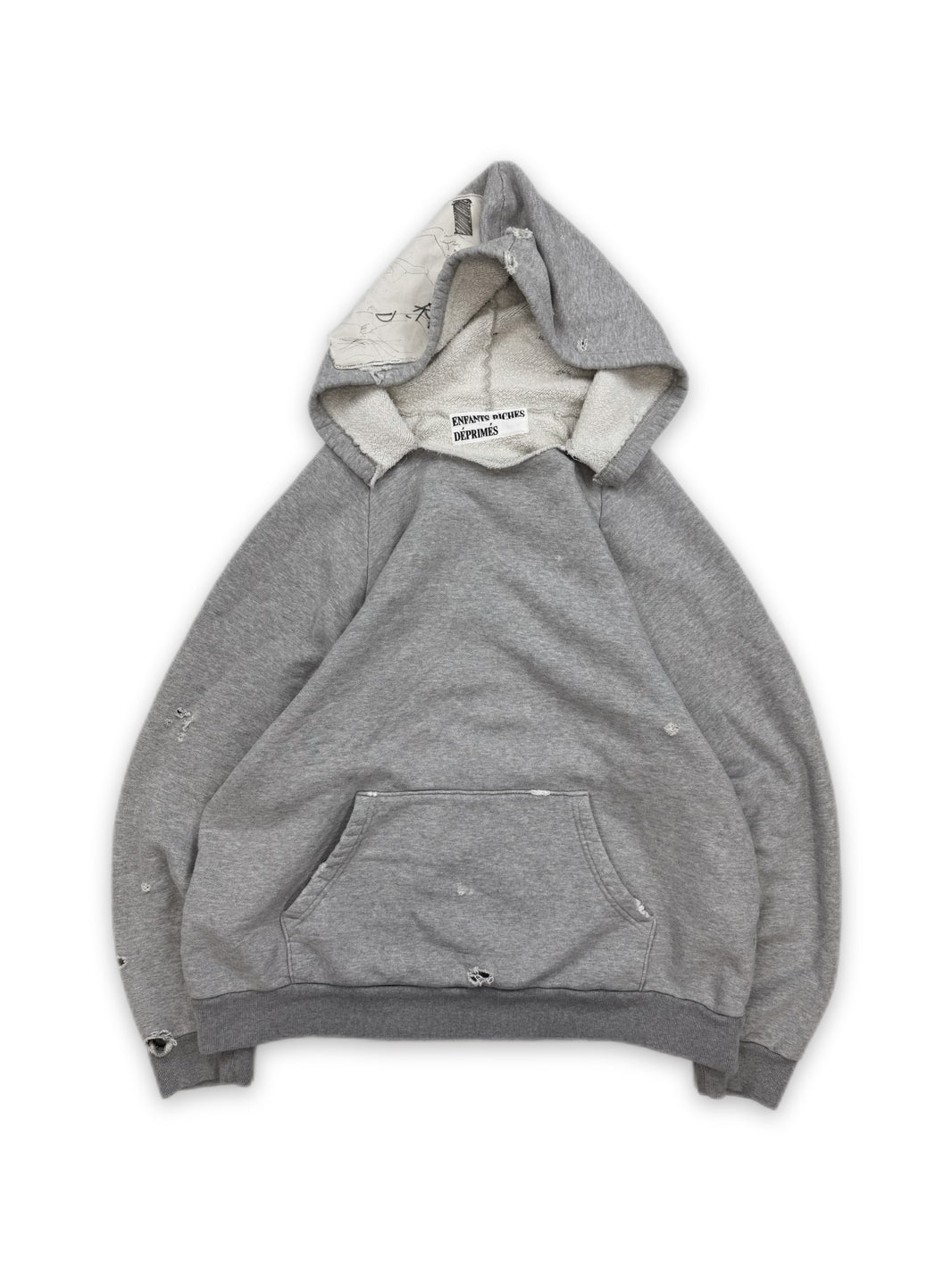SS19 Enfants Riches Deprimes 1/1 Hand Drawn Masturbating Patch Hoodie