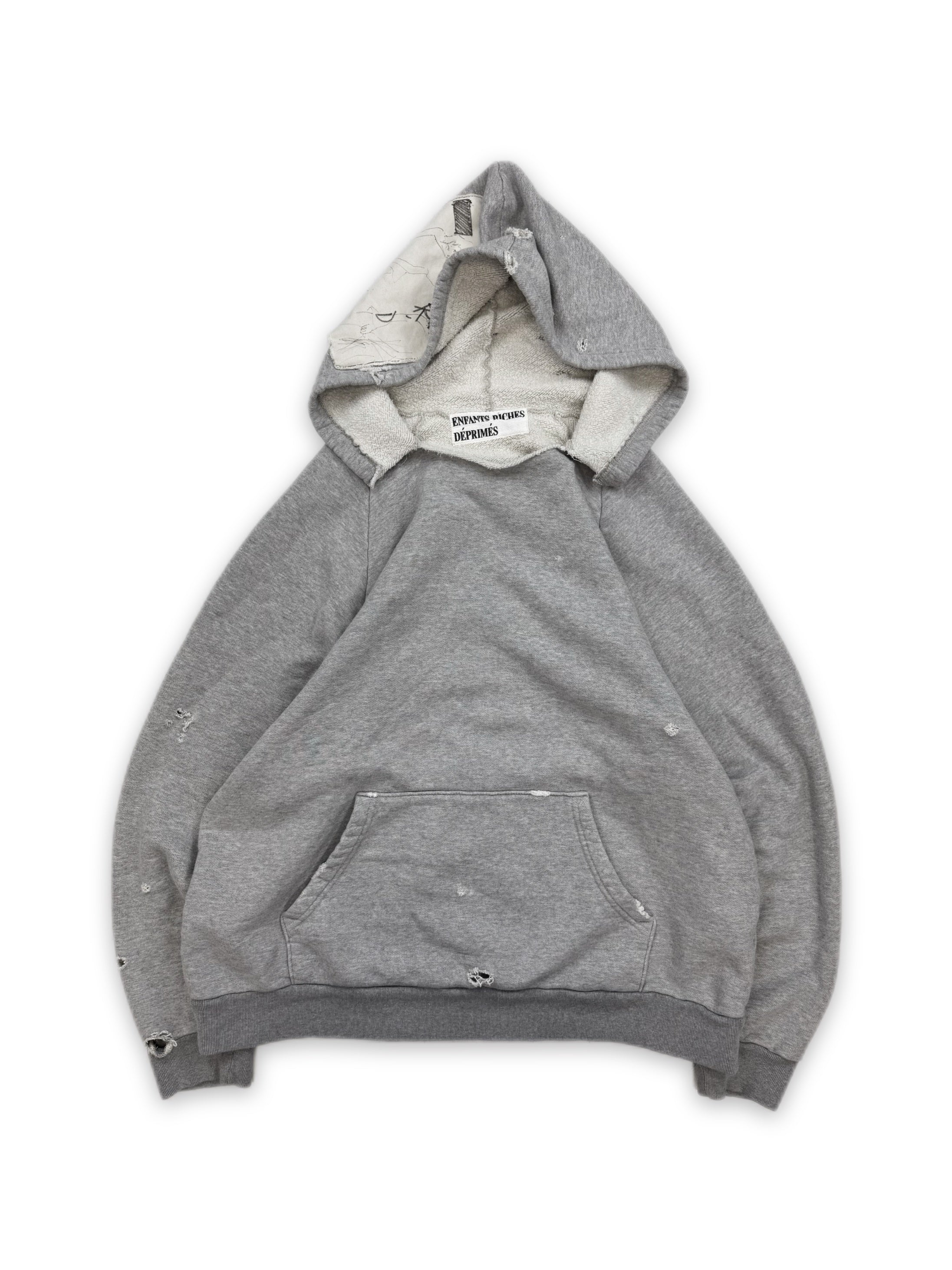 SS19 Enfants Riches Deprimes 1/1 Hand Drawn Masturbating Patch Hoodie