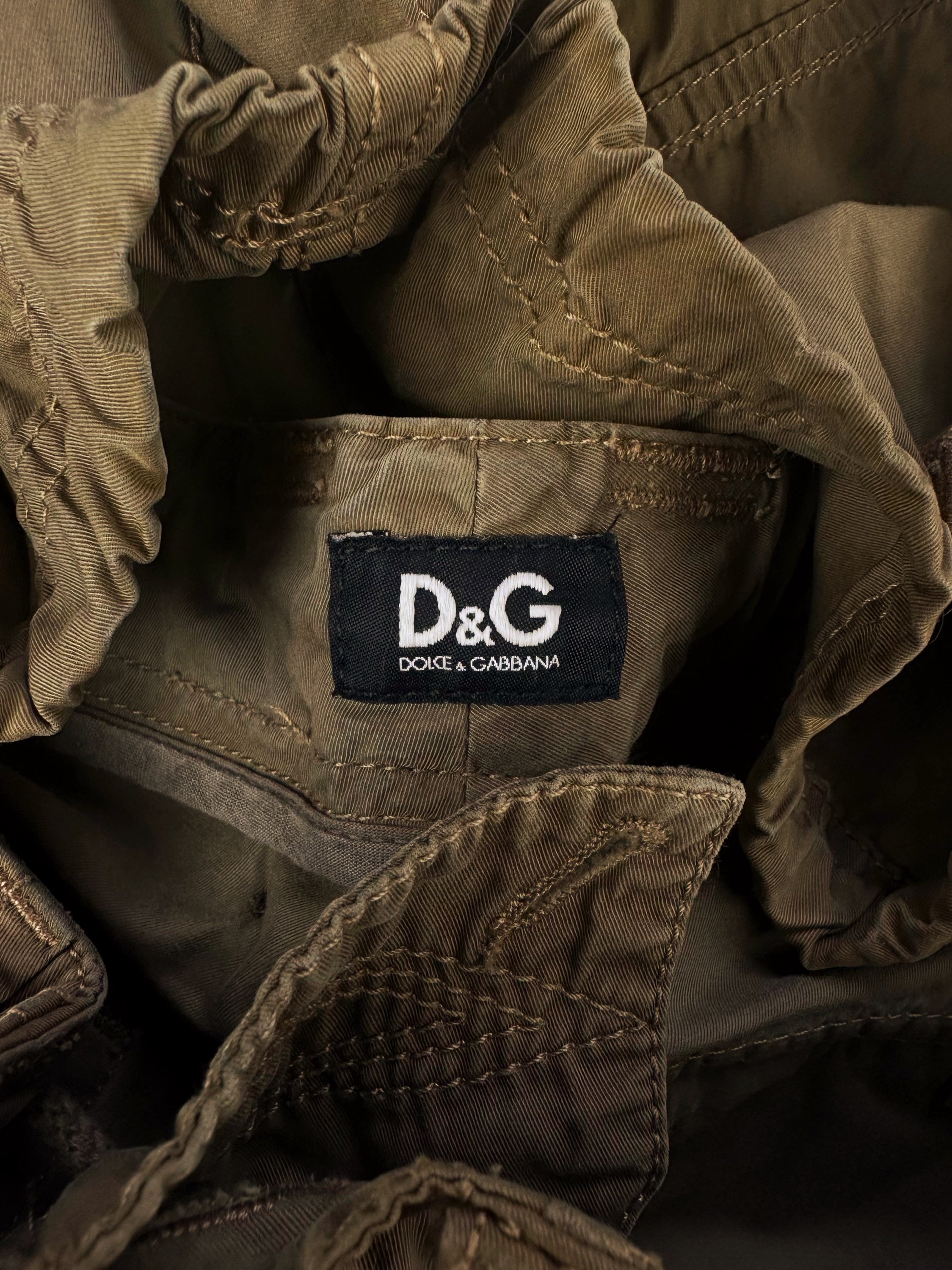 00s Dolce & Gabbana Tan Multi Pocket Cargo Shorts