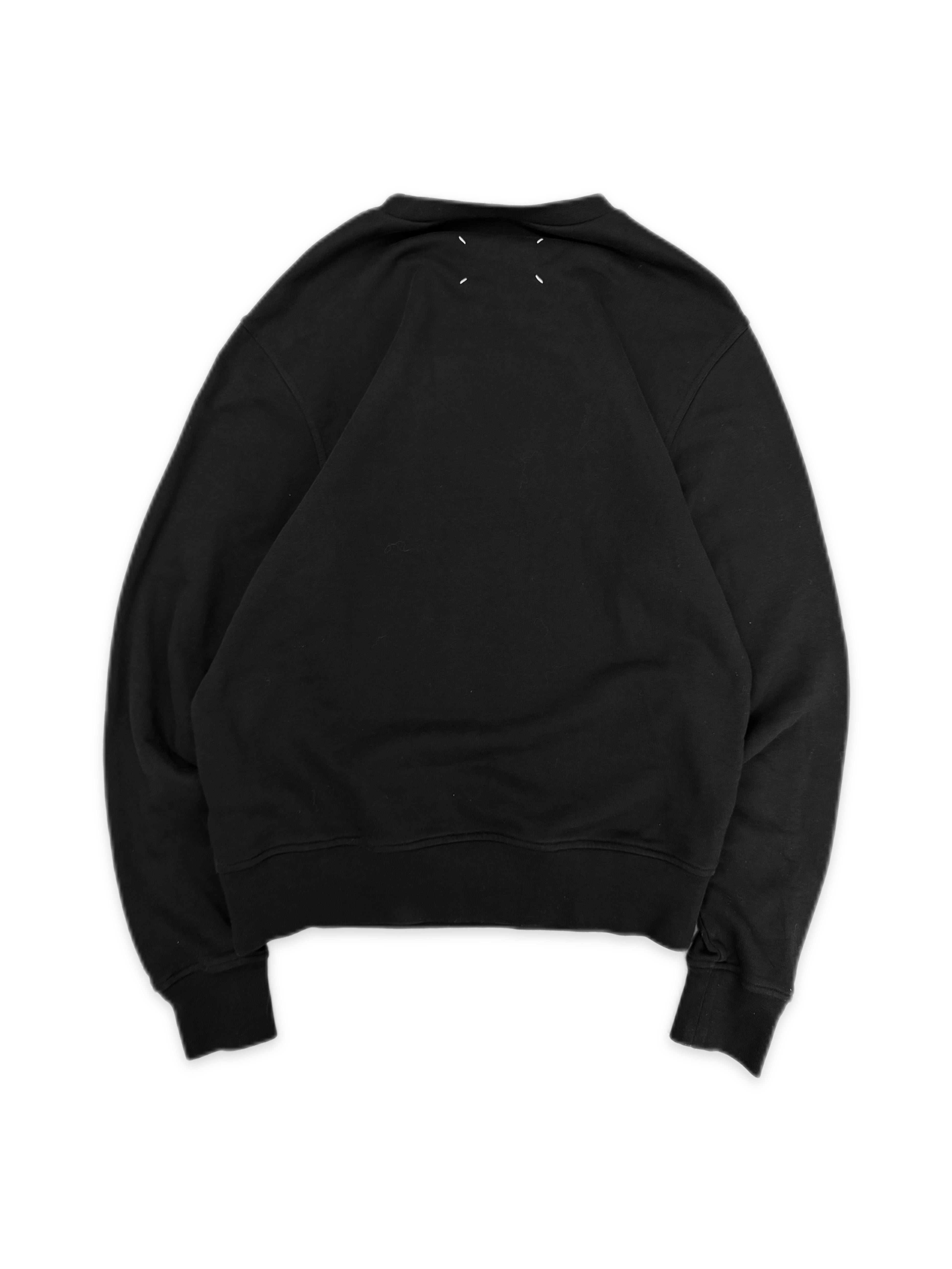 SS18 Maison Margiela ‘White Board’ Black Heavy Weight Crewneck