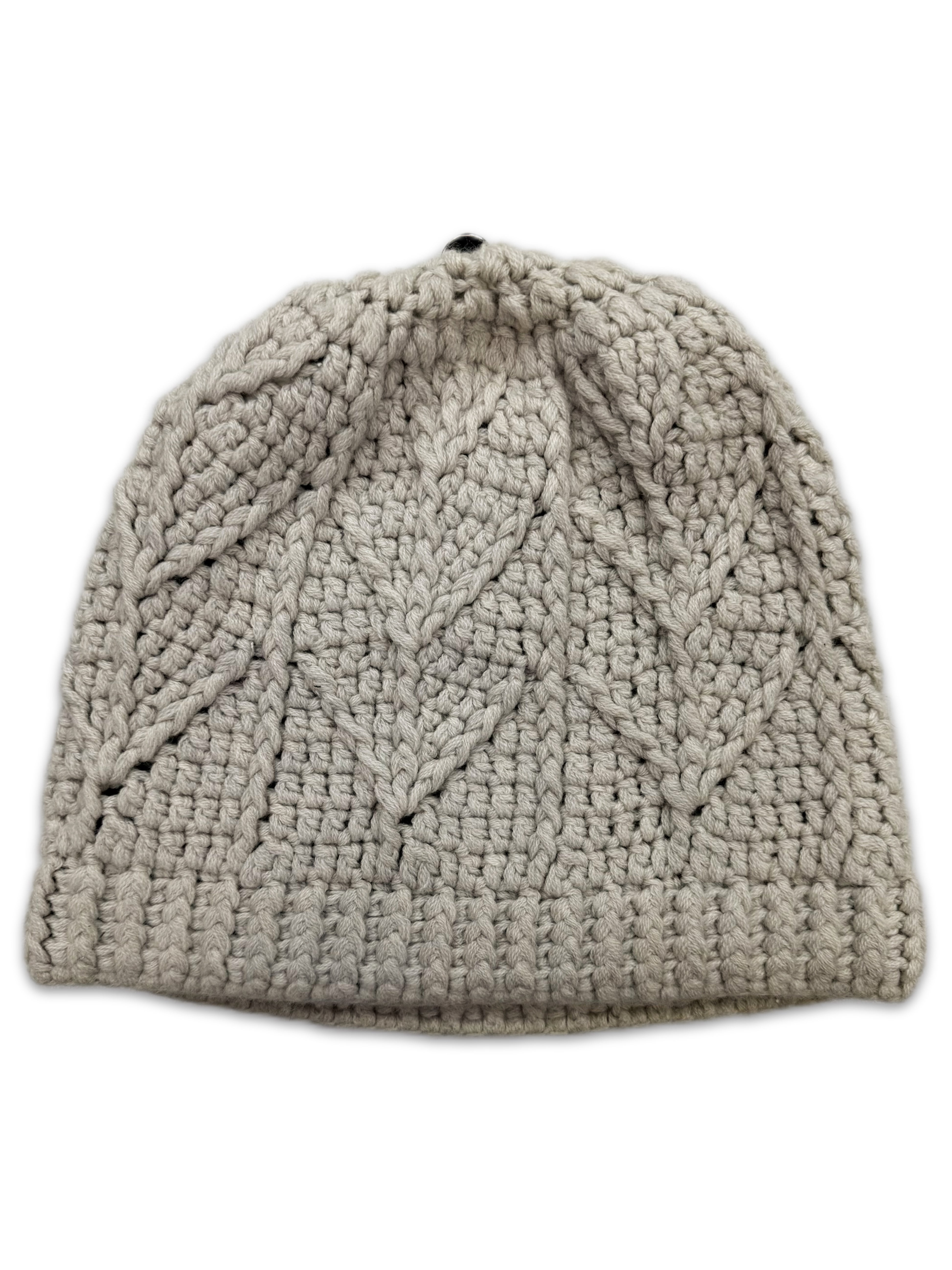 Chrome Hearts Knitted ‘Cross Patch’ .925 Silver Cashmere Beanie