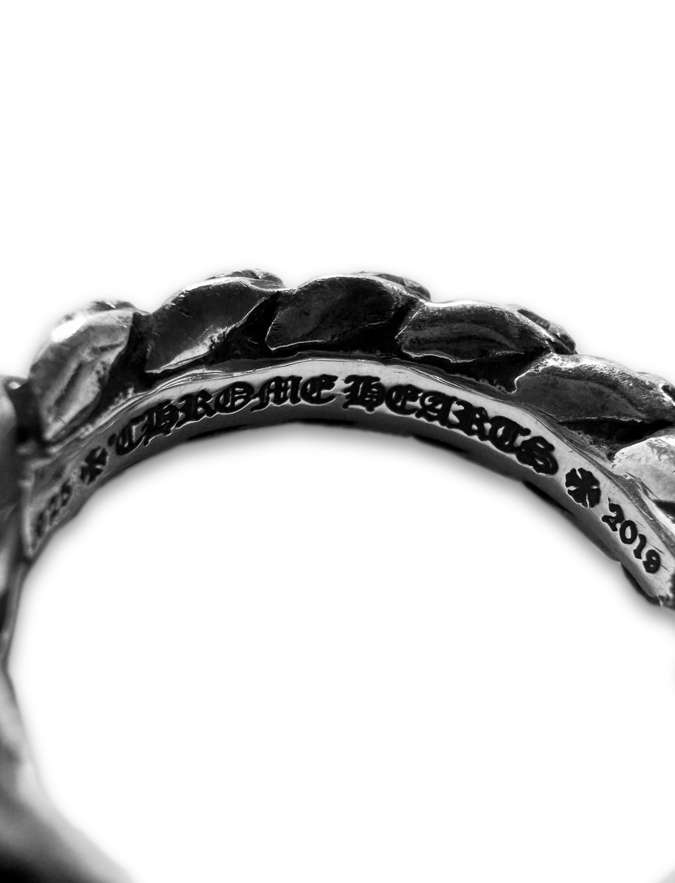 Chrome Hearts ‘Extra Fancy’ Chainlink Cross .925 Silver Ring