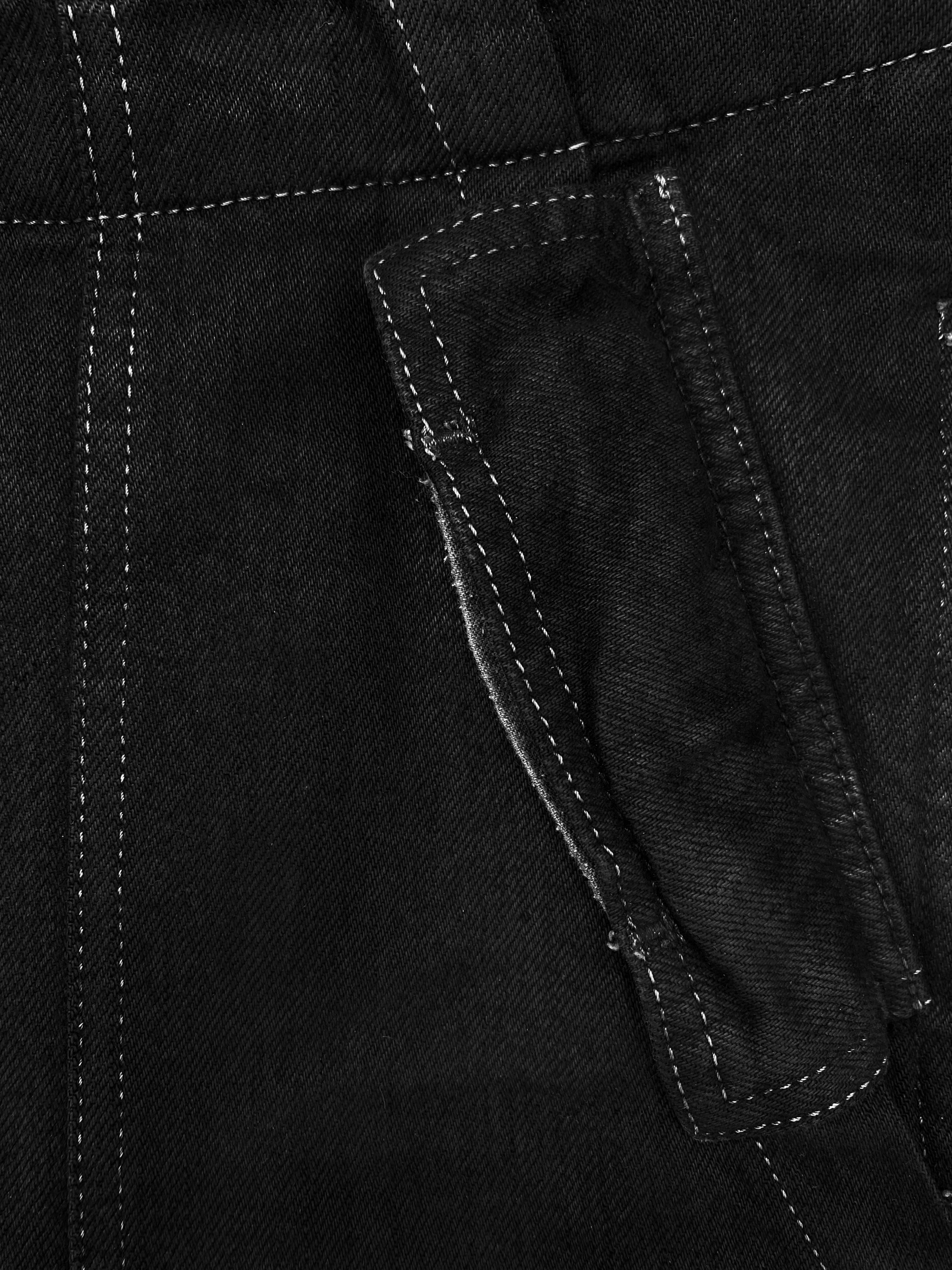 FW15 Rick Owens DRKSHDW “Blackety Black” Aircut Denim