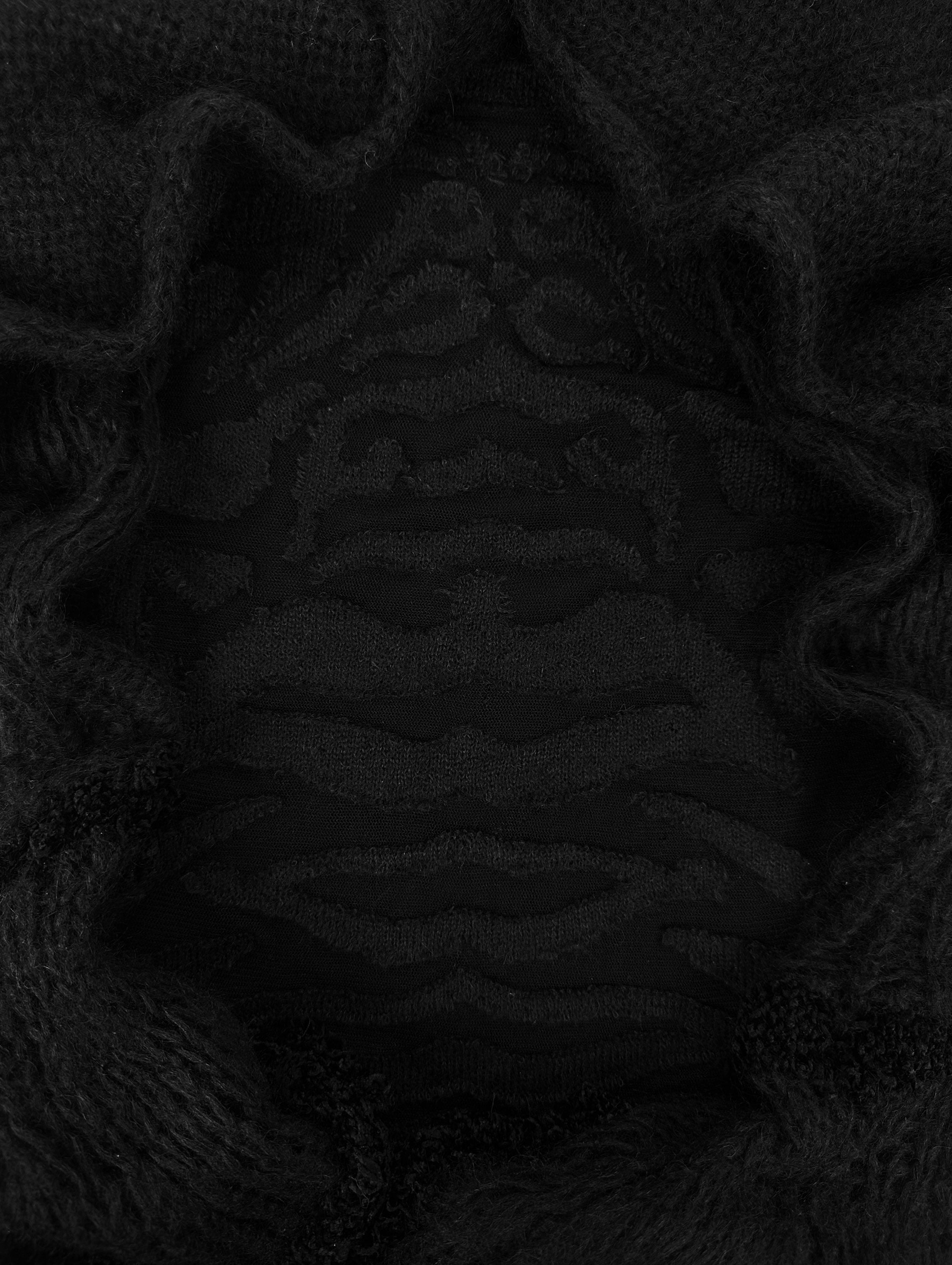90s Jean Paul Gaultier ‘Skeleton’ Loose Gauge Head Wrap Flared Sweater