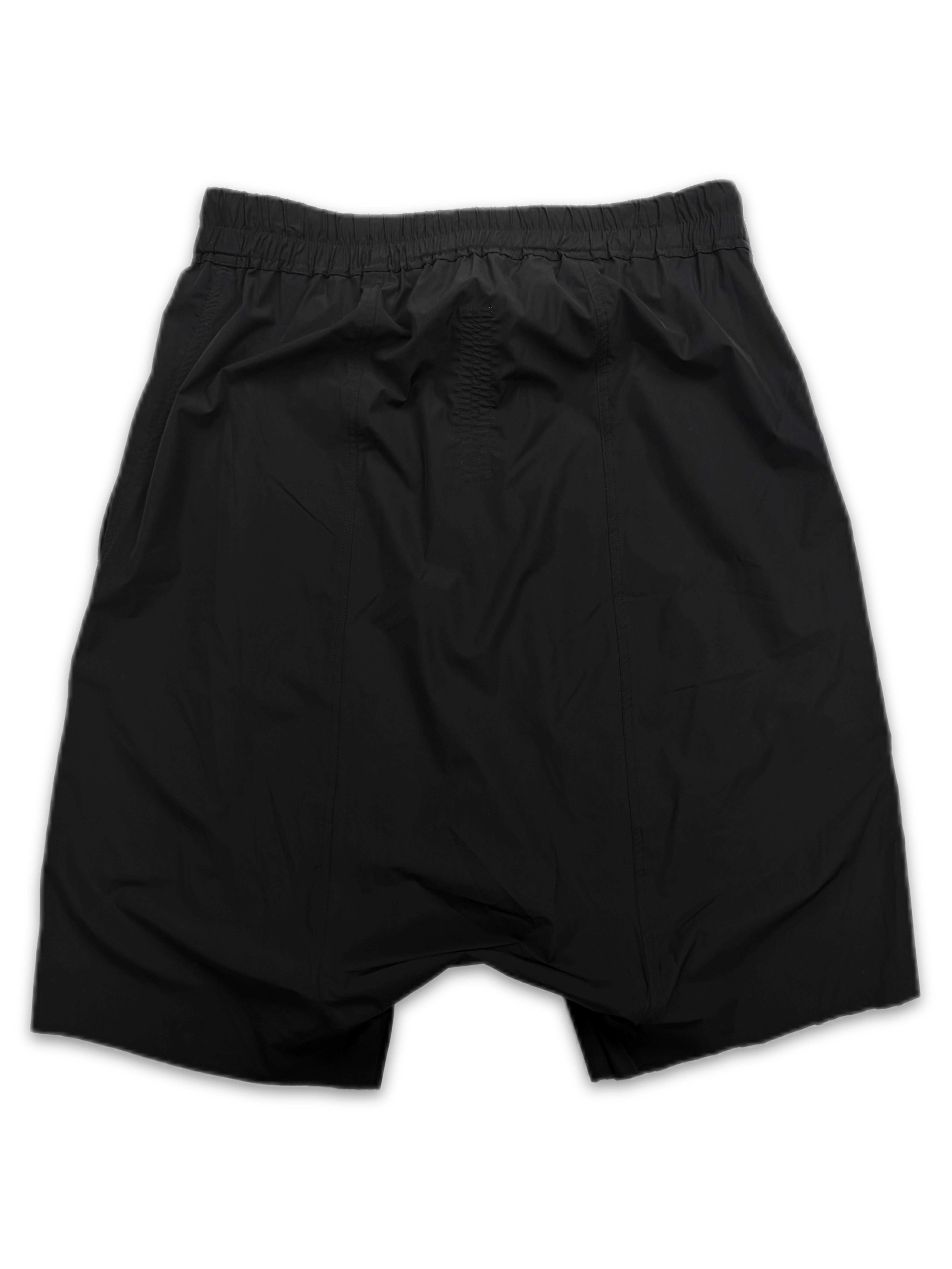 SS18 Rick Owens ‘Dirt’ Drop Crotch Elasticated Black Shorts