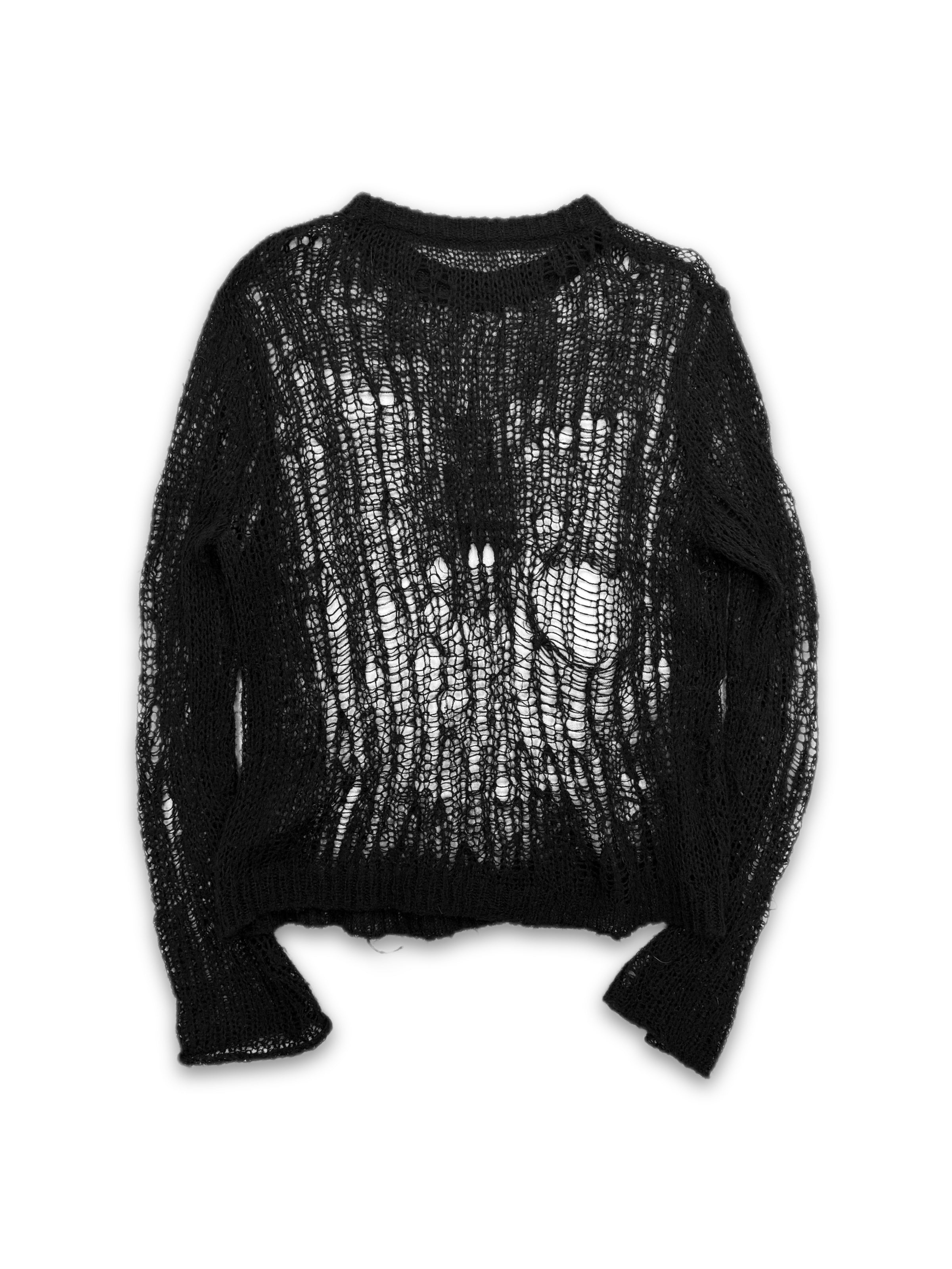 SS22 Rick Owens ‘Fogachine’ Loose Gauge Mohair Knit Sweater
