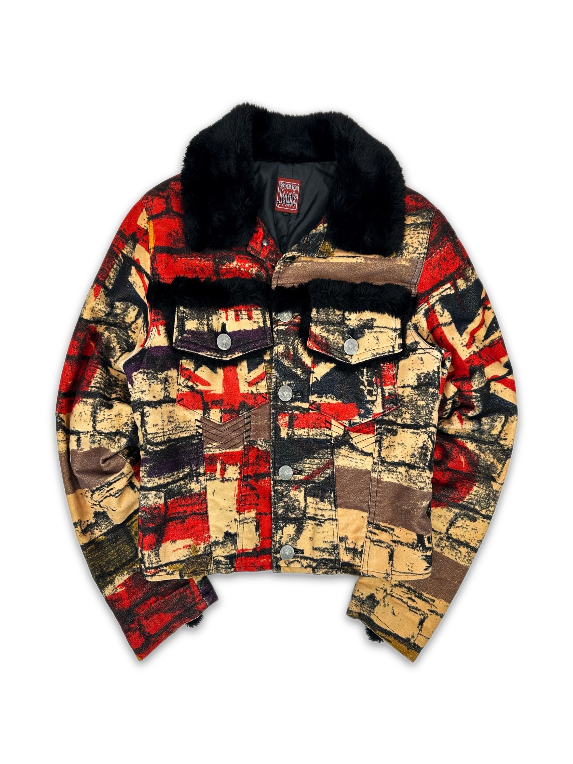 AW97 Jean Paul Gaultier ‘Fight Racism’ Brick Shearling Jacket