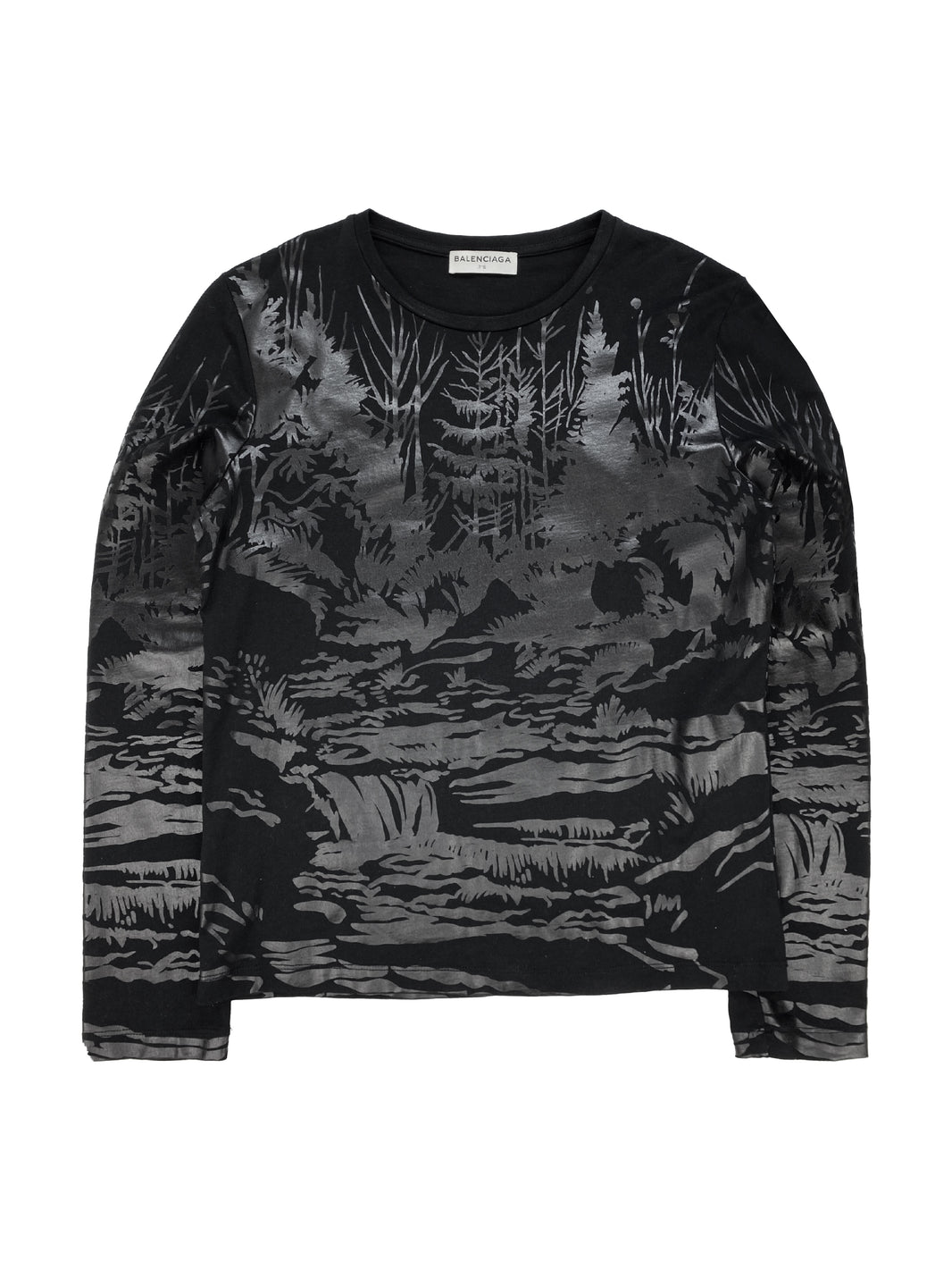SS14 Balenciaga Landscape Full Print Longsleeve Shirt