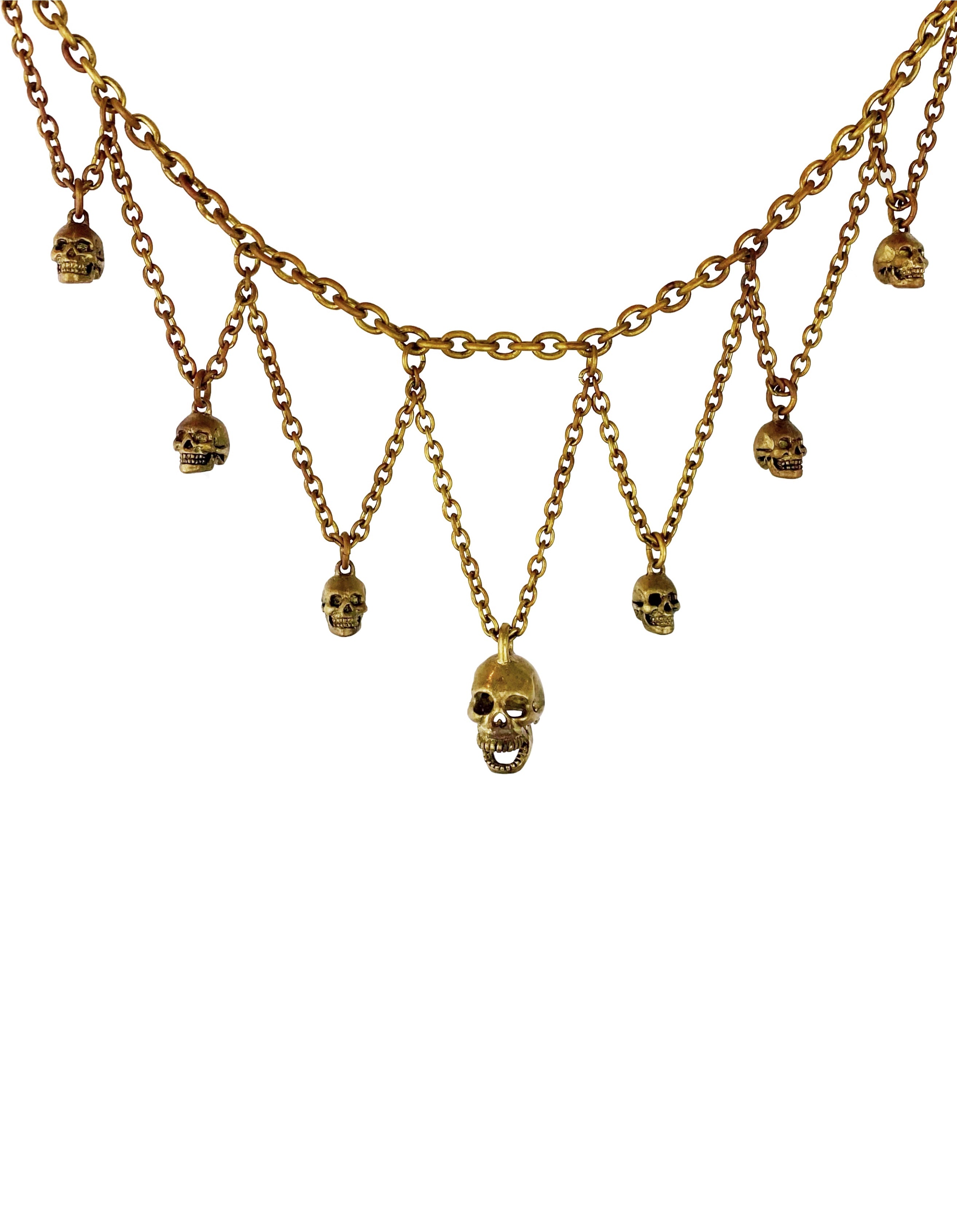 FW06 Number (N)ine x Jam Home Made Multi Skull Gold Chain