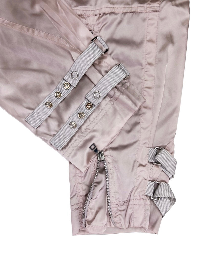 FW99 Prada Astro Cargo Aviator Belted Bondage Rose Pants