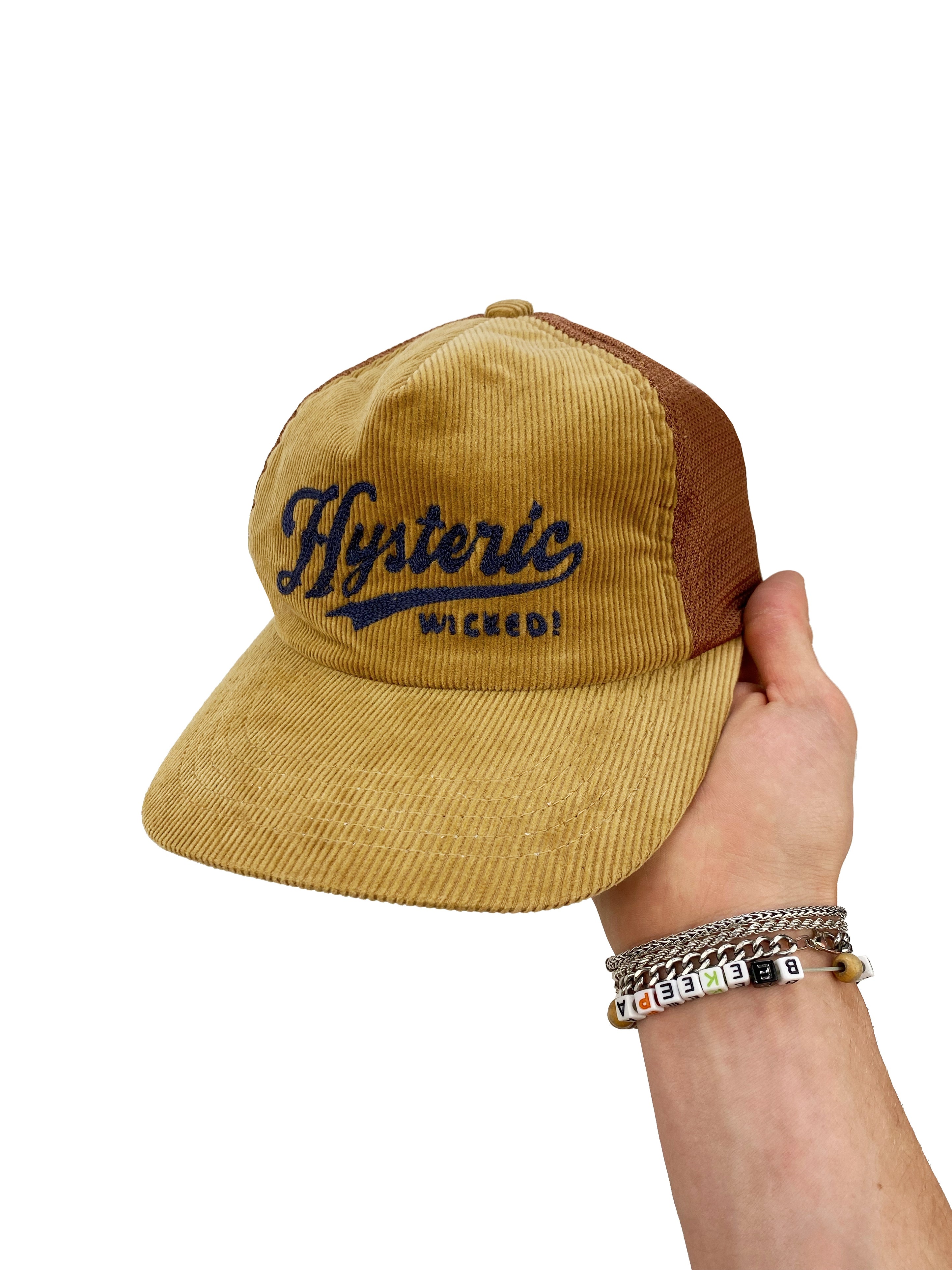 Hysteric Glamour “Wicked” Tan Corduroy Mesh Hat