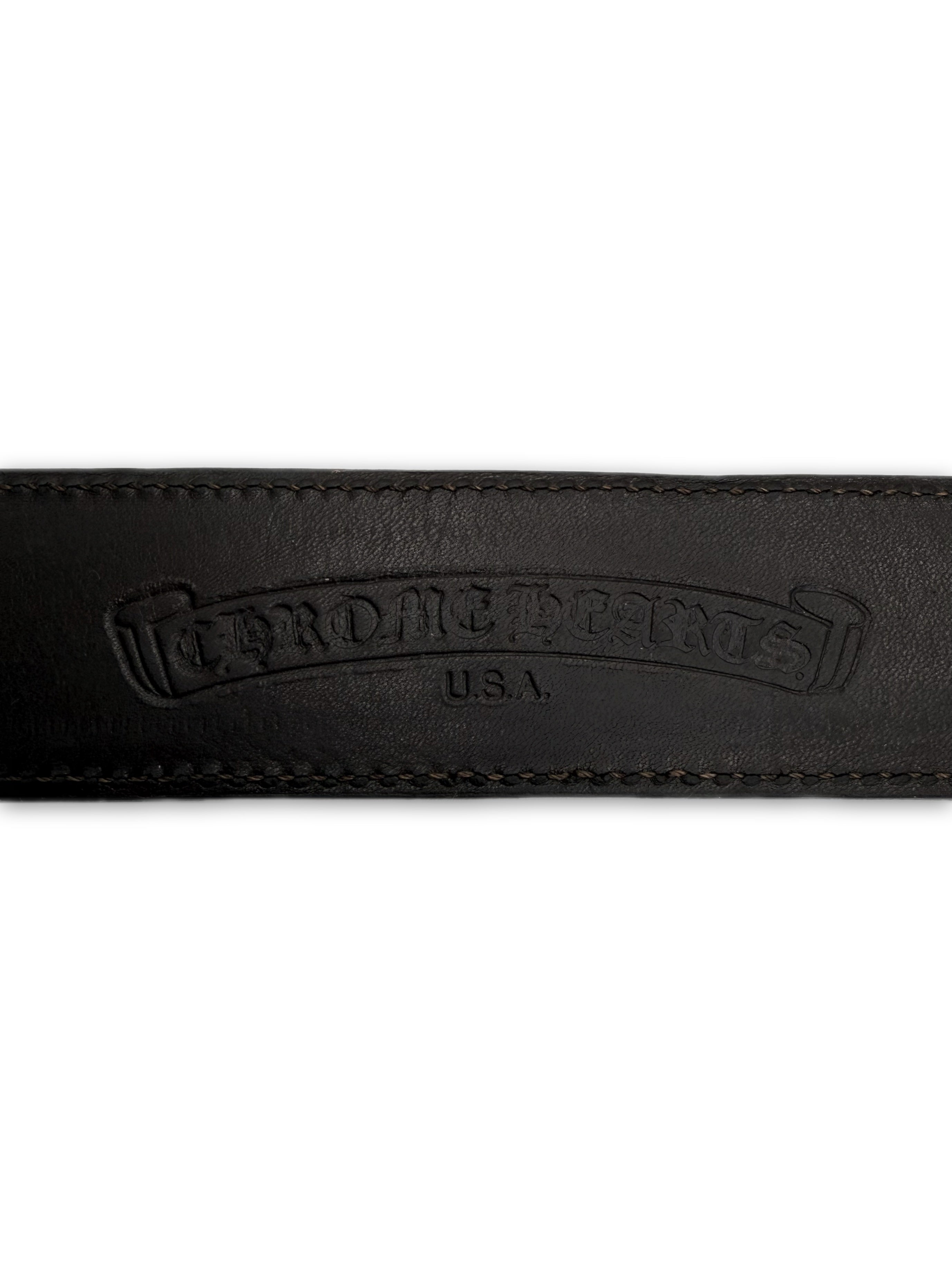 Chrome Hearts Gunslinger Brown Leather .925 Silver Belt