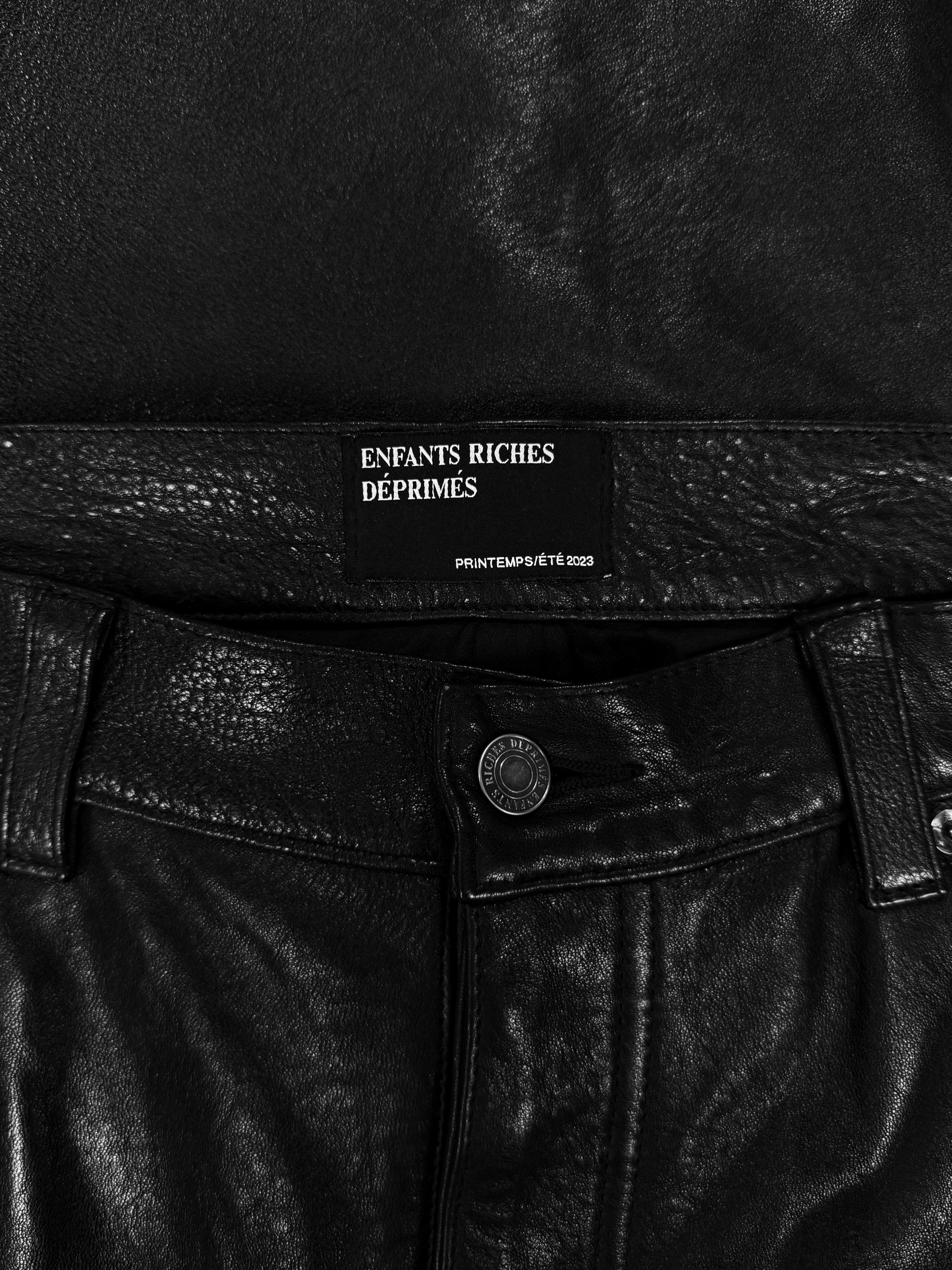 AW23 Enfants Riches Deprimes Lambskin Leather Baggy Pants