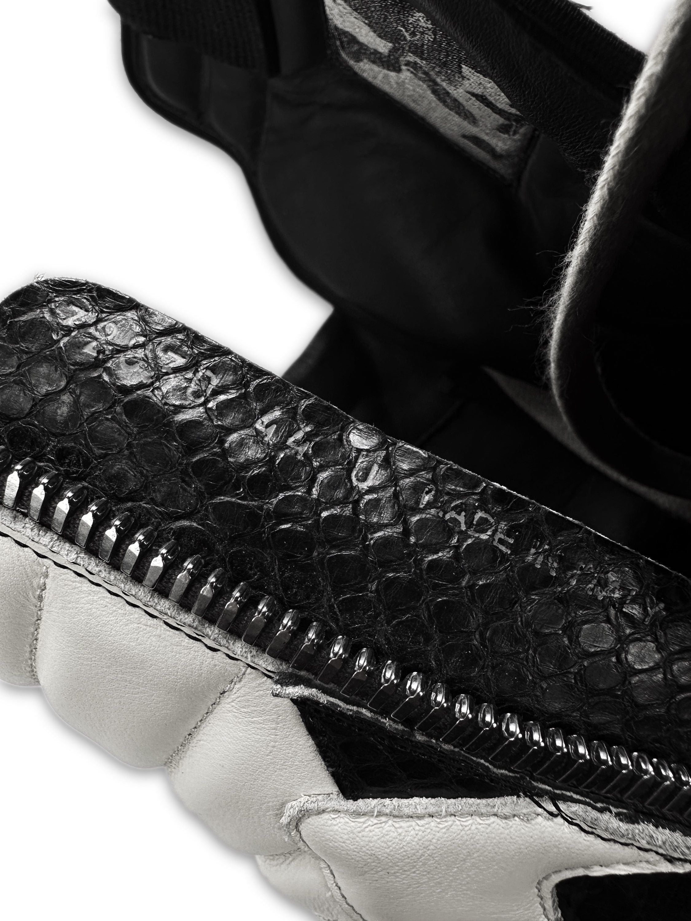 SS22 Rick Owens 1/1 Hand Painted Python Skin Geobasket Sneakers