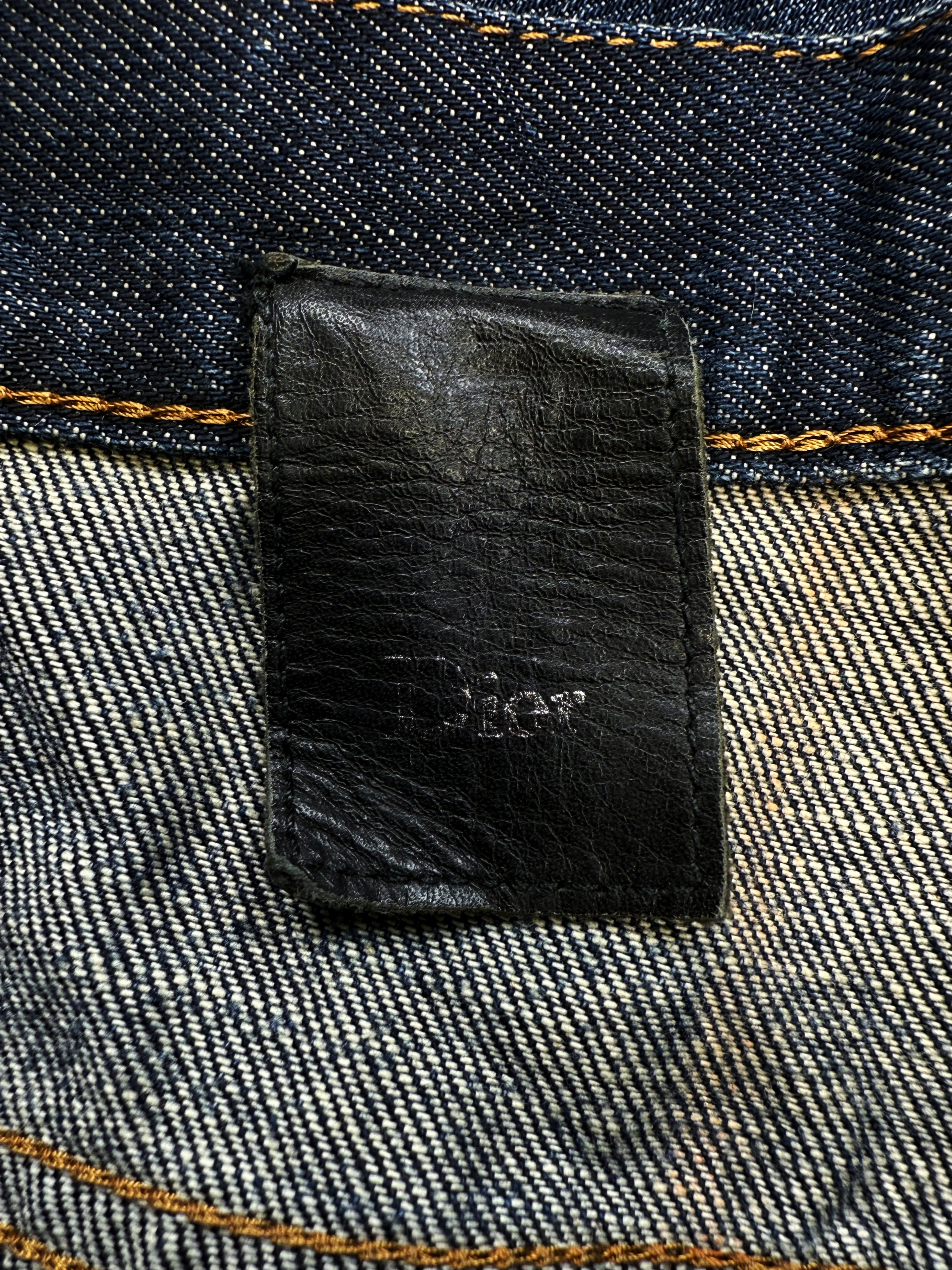 00s Dior by Hedi Slimane Blue Distressed Washed Denim