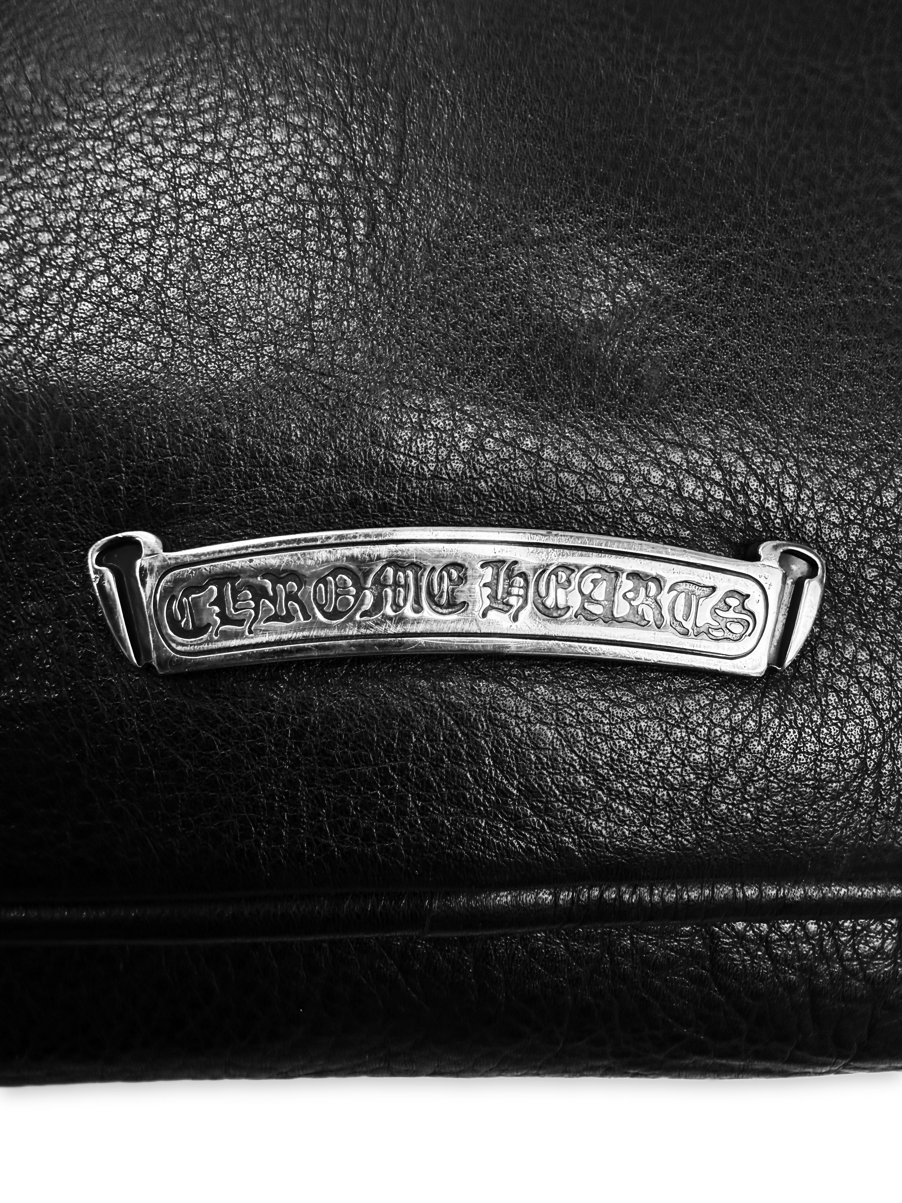 Chrome Hearts JJ Dean Large Leather Roller Hand Bag Purse