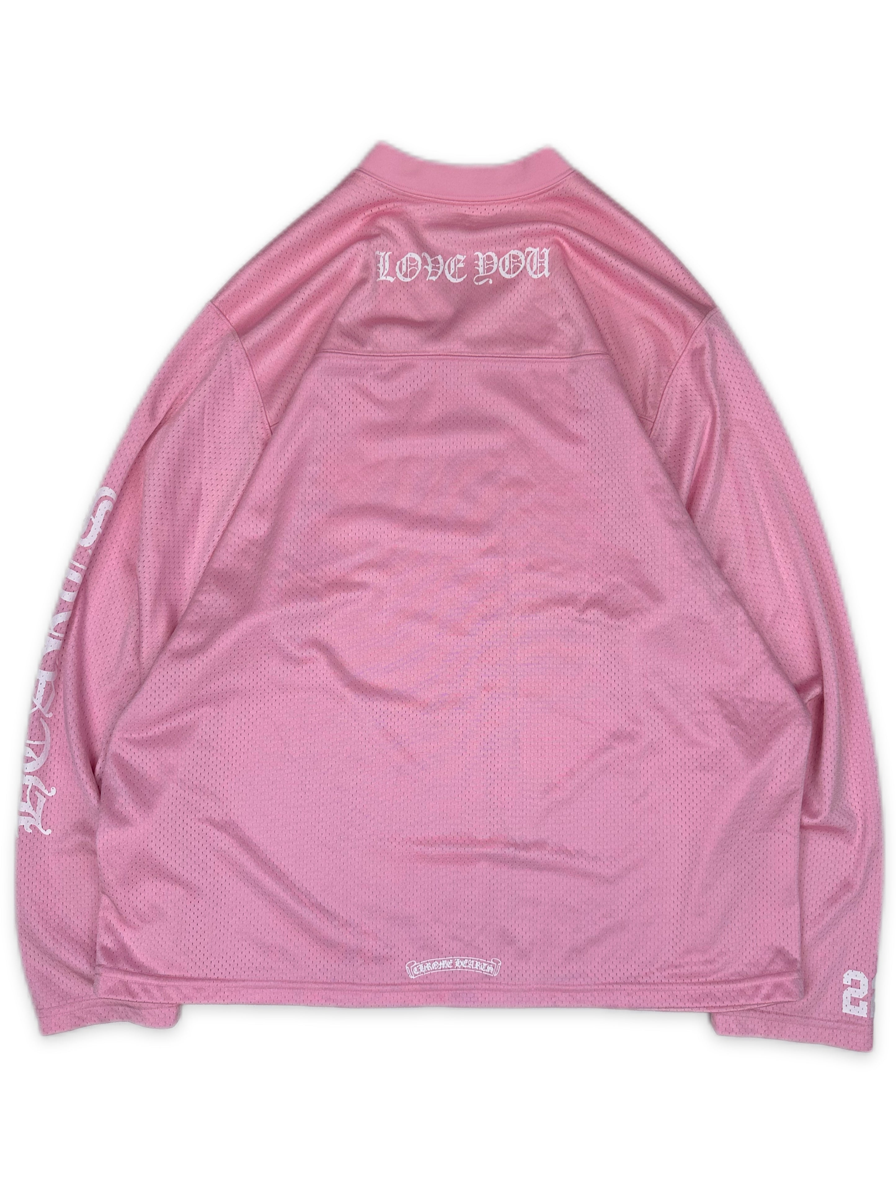 Chrome Hearts ‘Love You’ Baby Pink Fleur Sleeve Jersey