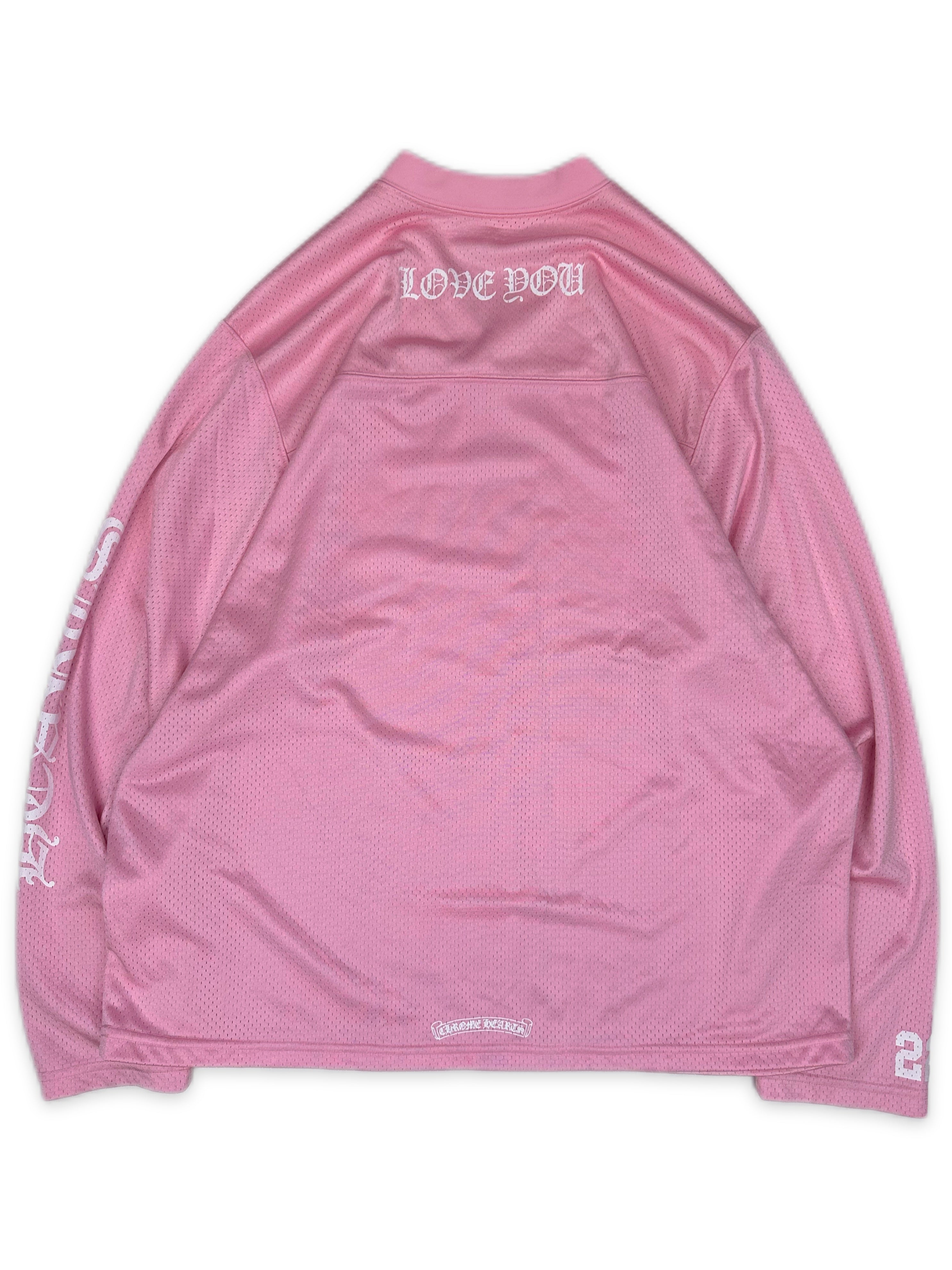 Chrome Hearts ‘Love You’ Baby Pink Fleur Sleeve Jersey