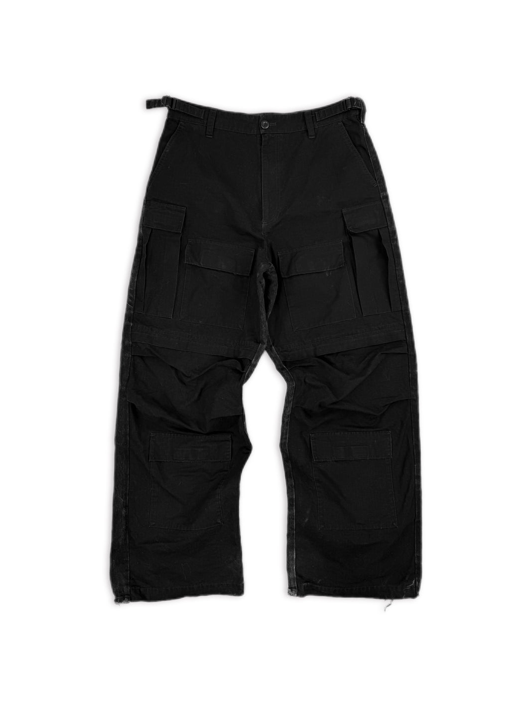SS22 Balenciaga Hybrid Flared Cargo Pocket Wide Cut Denim