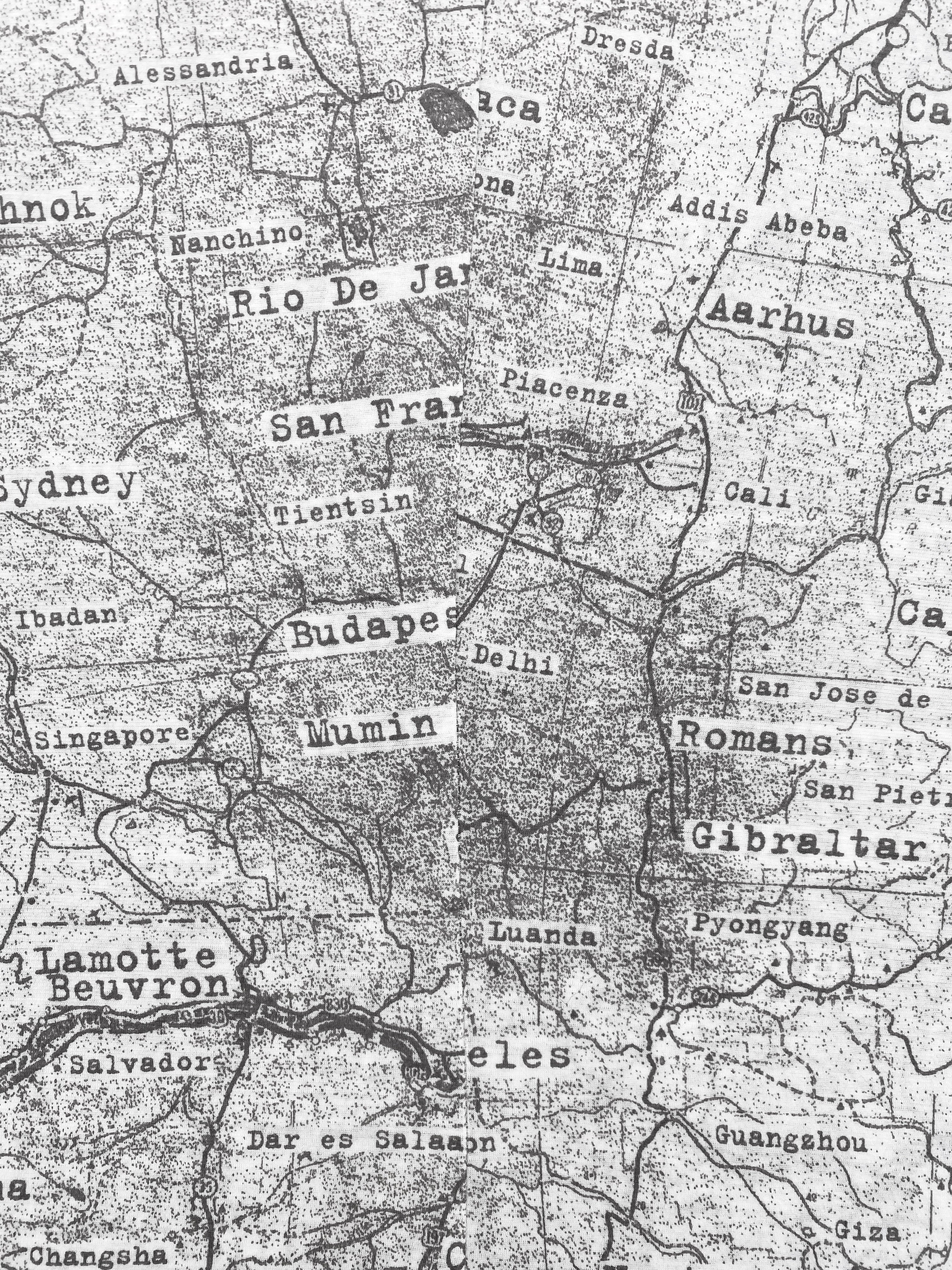 Maison Margiela “Map” Full Print Button Clasp Tank-top