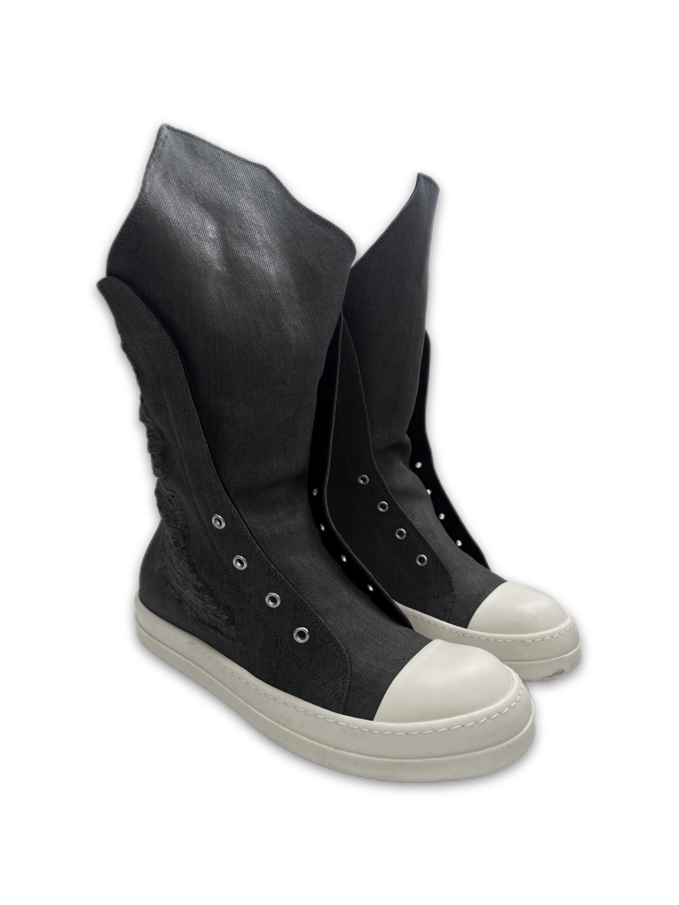 Rick Owens DRKSHDW ‘Laceless’ Hi-top Ramone Sneakers