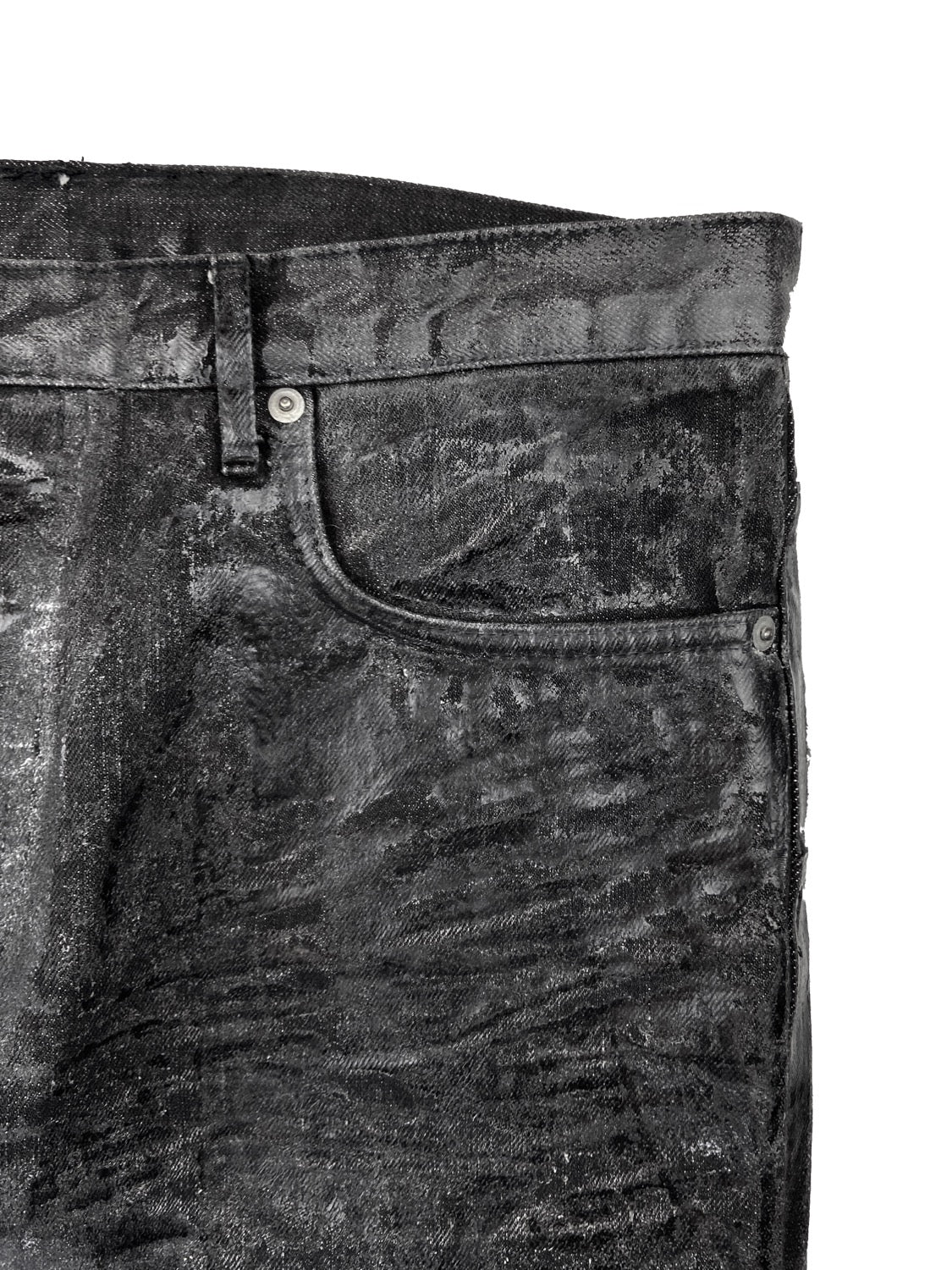 AW03 DIOR HOMME 'LUSTER' CLAW MARK WAXED DENIM | ArchiveThreads