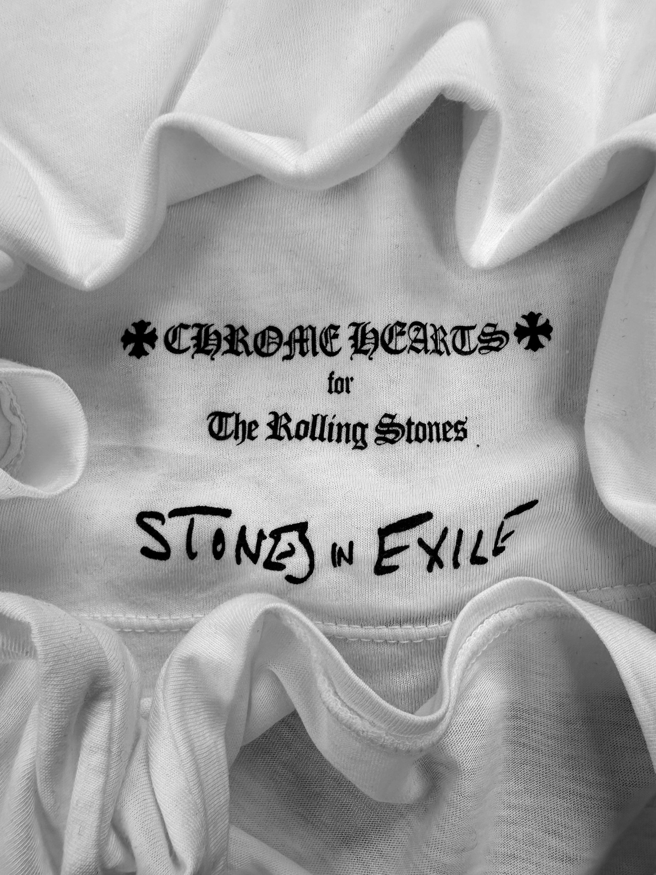 Chrome Hearts x Rolling Stones ‘Stones in Exile’ White T-Shirt