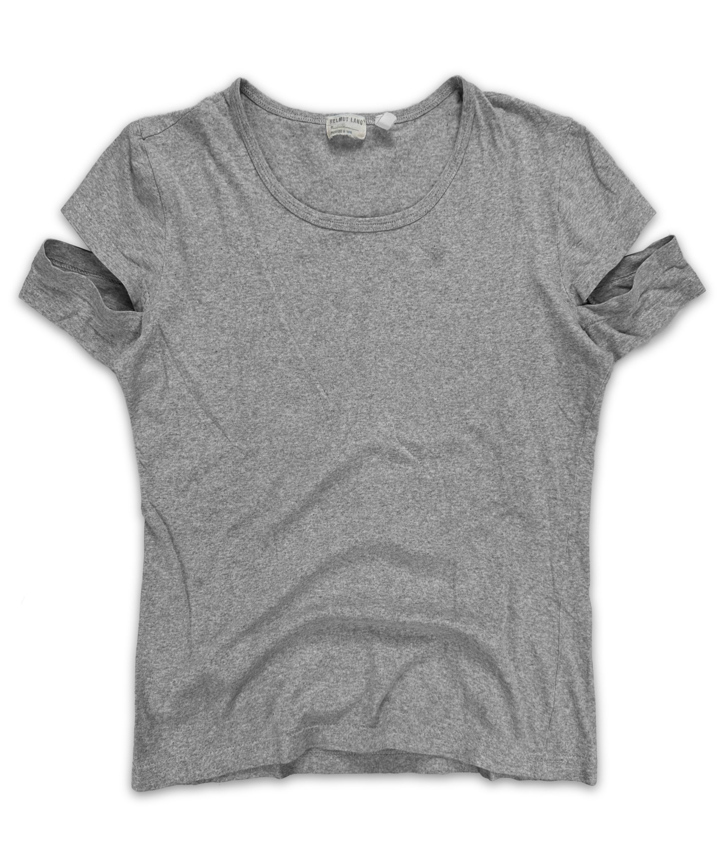SS99 Helmut Lang ‘Cut Out’ Heather Grey T-Shirt