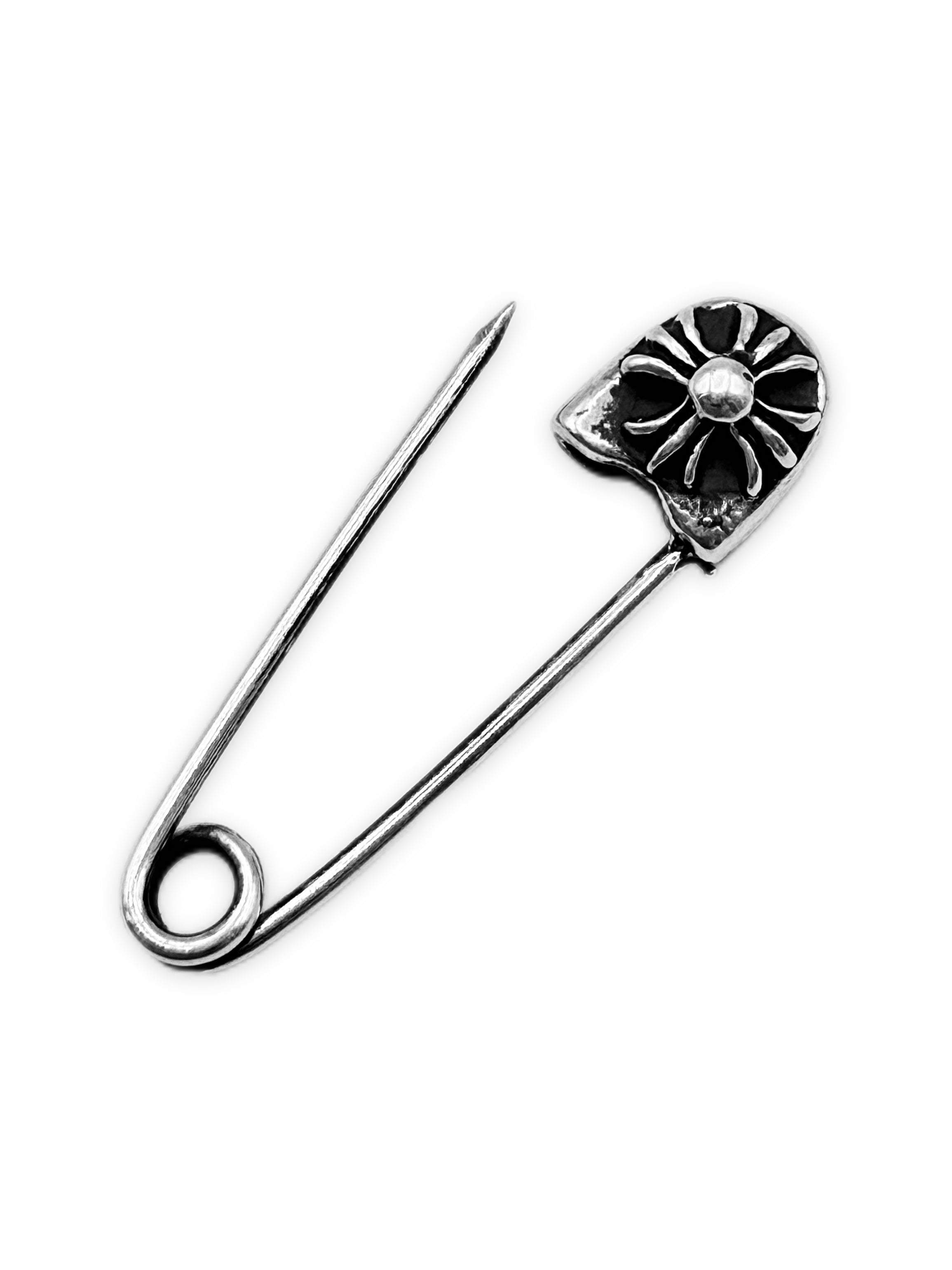Chrome Hearts .925 Silver Etched Safety Pin