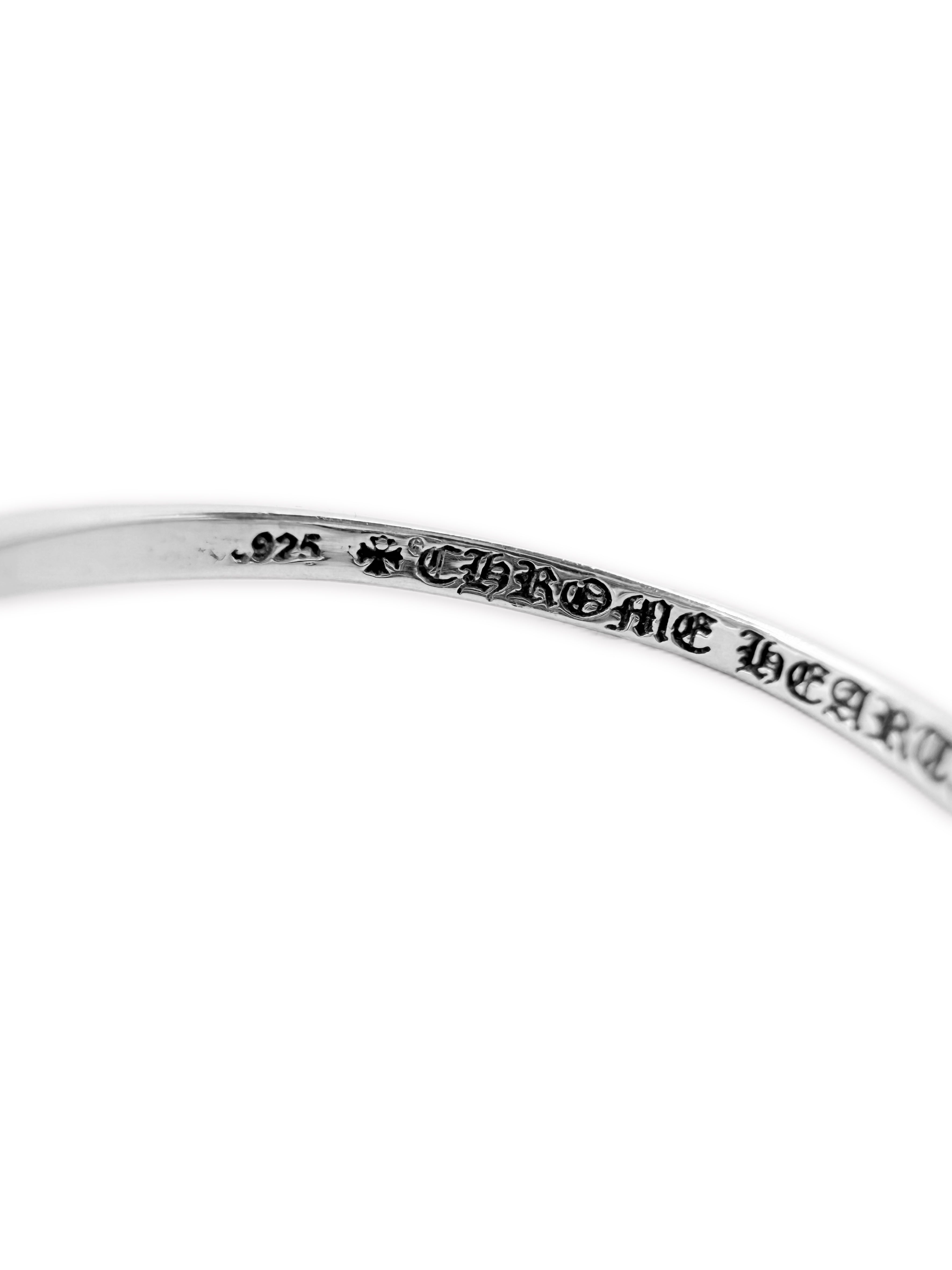 Chrome Hearts Blue Sapphire Factory Silver .925 Silver Bubblegum Cross Ring