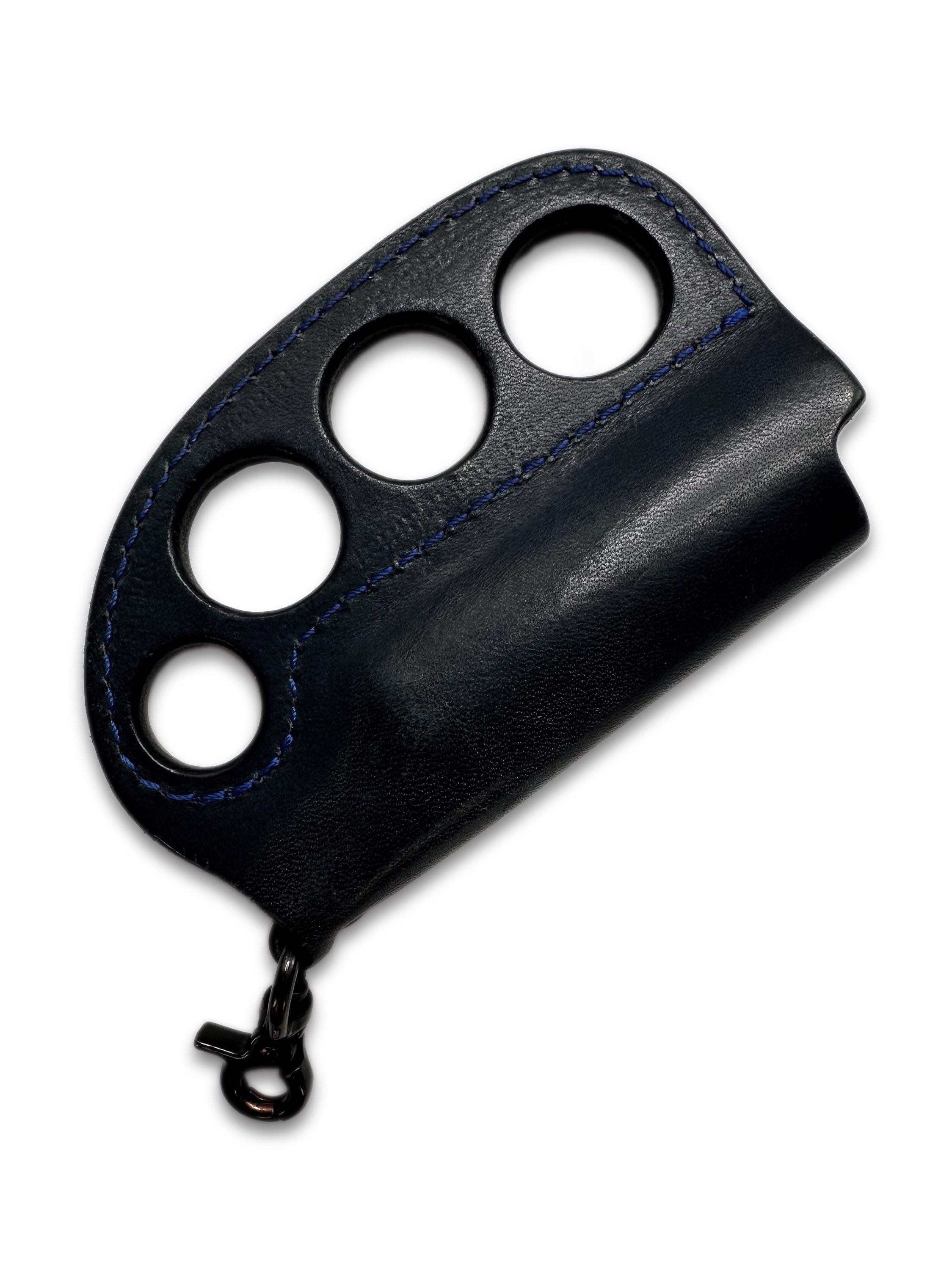 Blackmeans Leather Blue Stitch ‘Lighter Holder’ Knuckle Duster