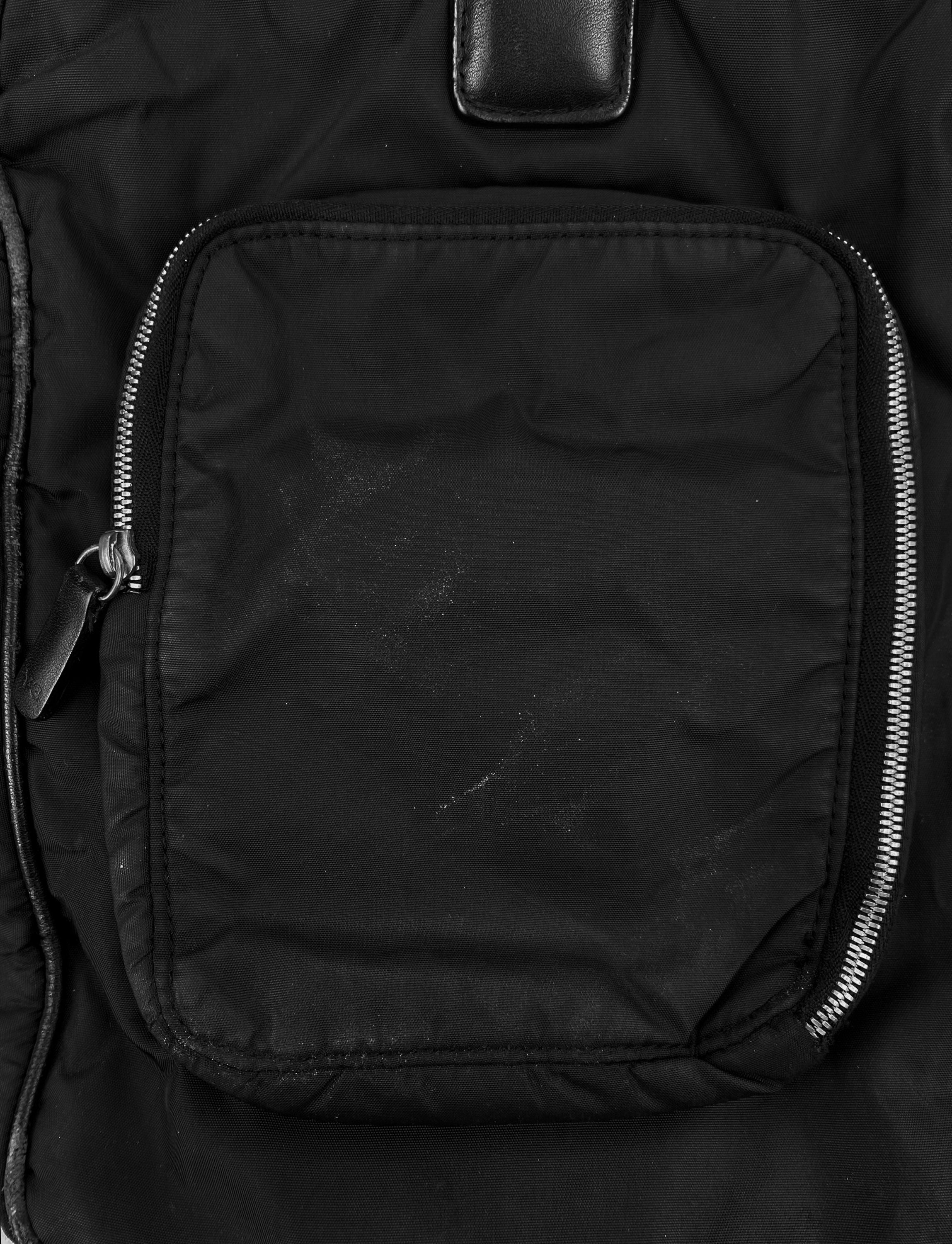 2005 Y-3 Black Nylon 3D Cargo Pocket Metallic Hand Bag