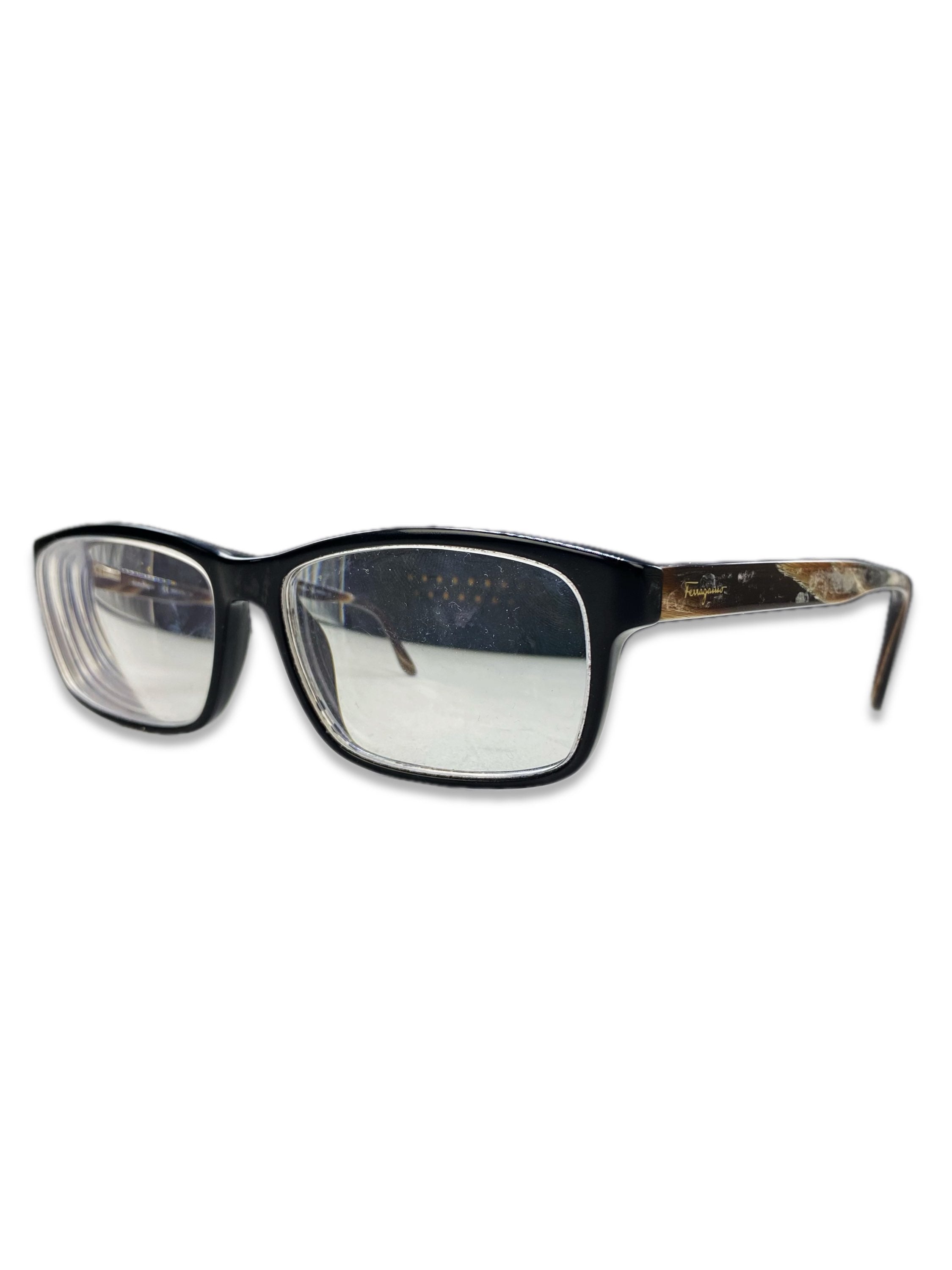 Ferragamo Ombré Boxy Frame Metallic Glasses