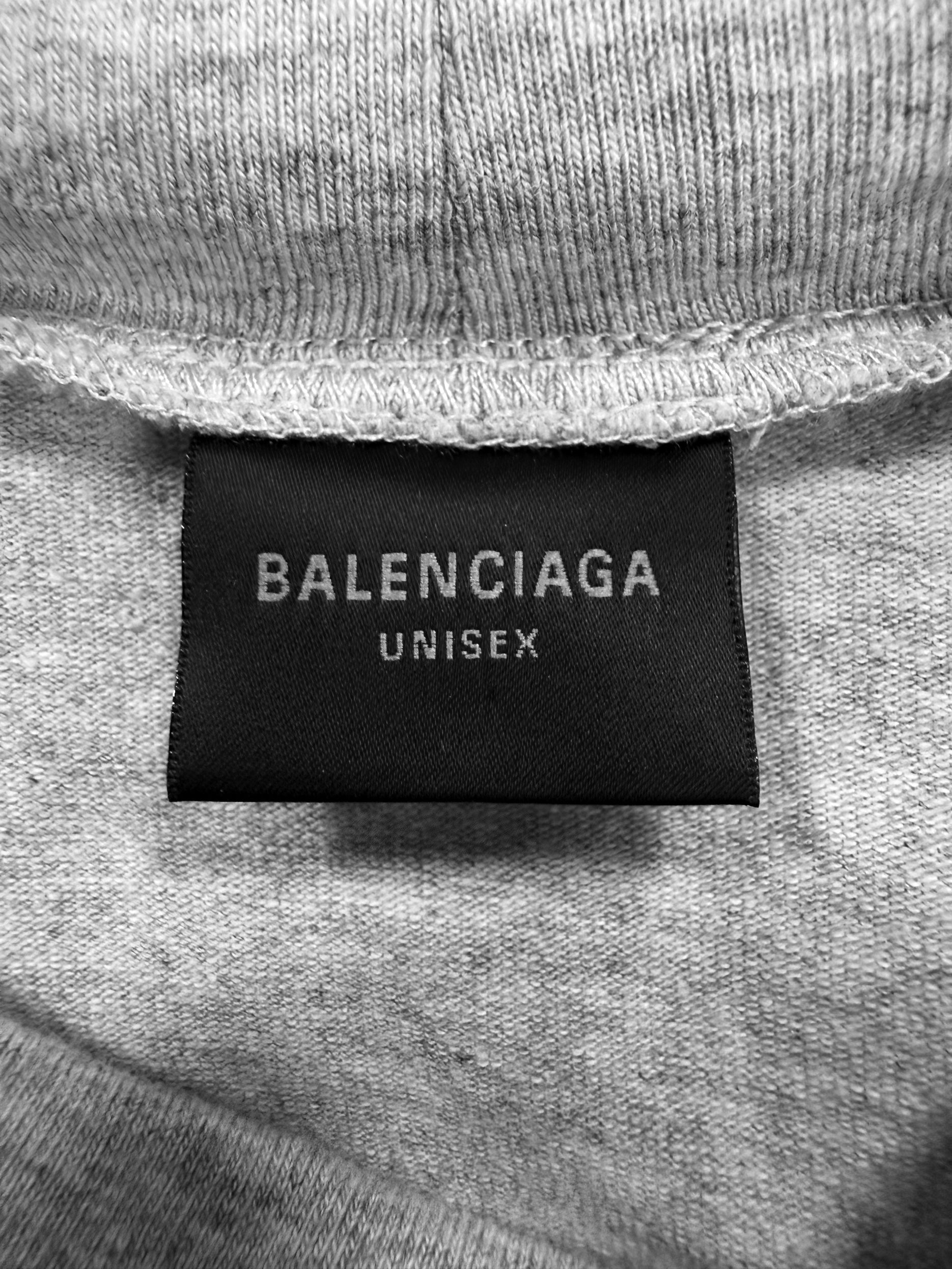 AW23 Balenciaga Shoulder Pad Heather Grey Turtleneck Long Sleeve
